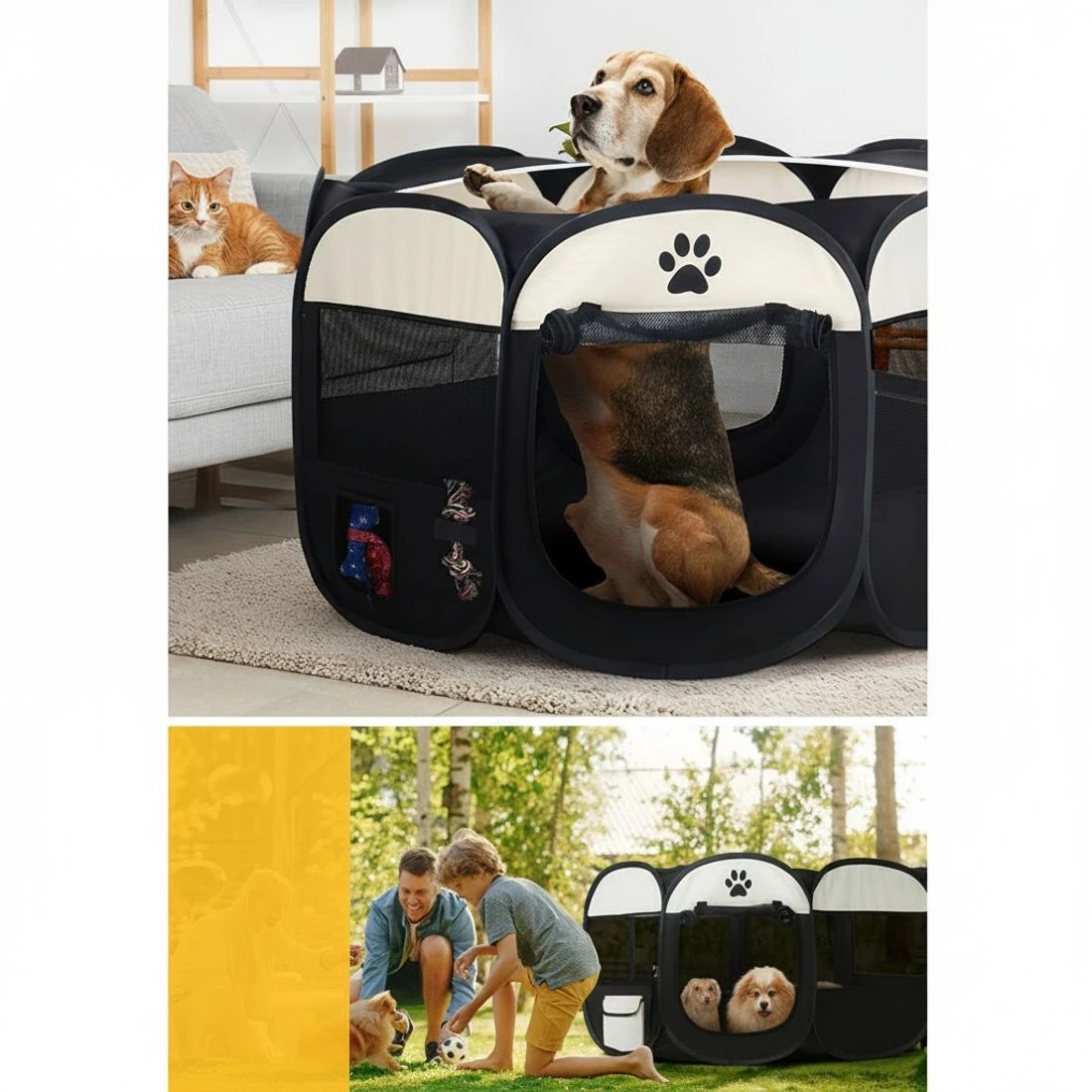 6 i.Pet Dog Playpen Tent Pet Crate Fence 3XL Enclosure - Multi, 6 of 6