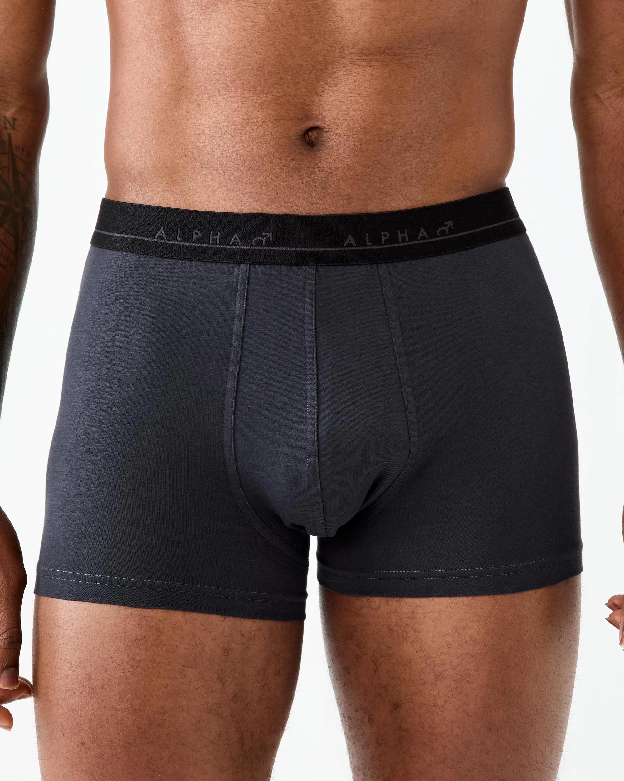 2 5 Pack Plain Trunks Navy Grey, 2 of 10
