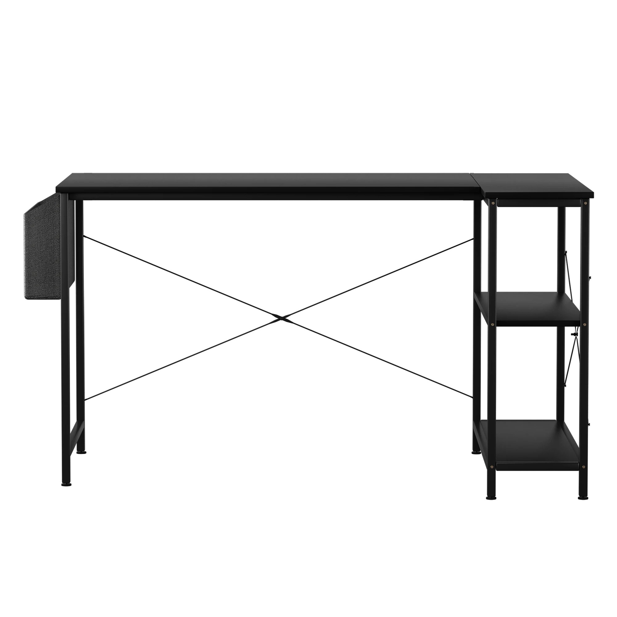 2 Levede L Shaped 120cm Computer Desk - Black, 2 of 9