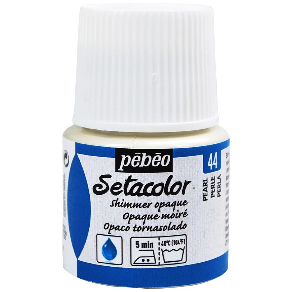 1 Pebeo Setacolor Fabric Paint 45mL Shimmer Pearl, 1 of 1