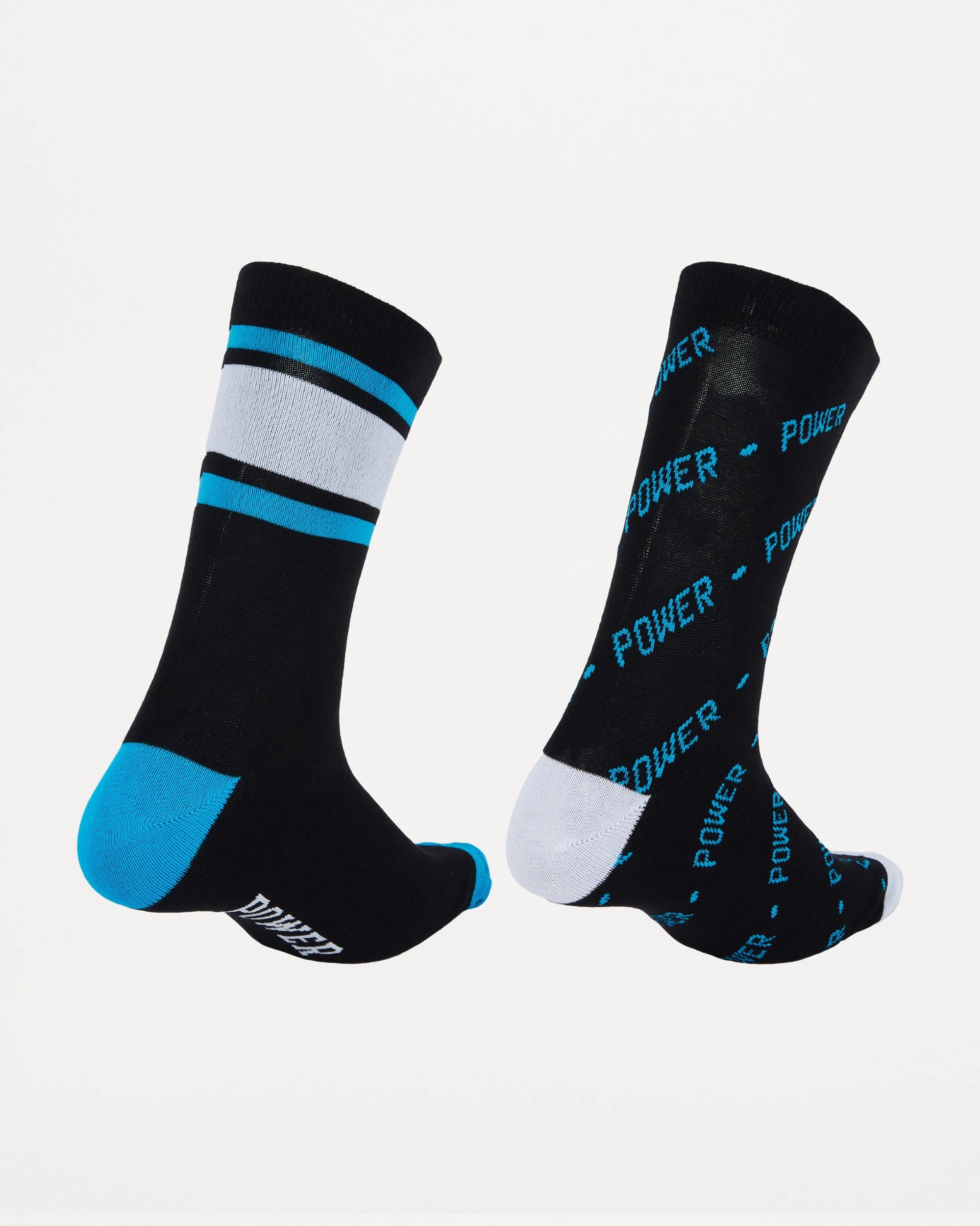 2 2 Pack Official AFL Adult Sock Set BLACK PORT ADEL, 2 of 3