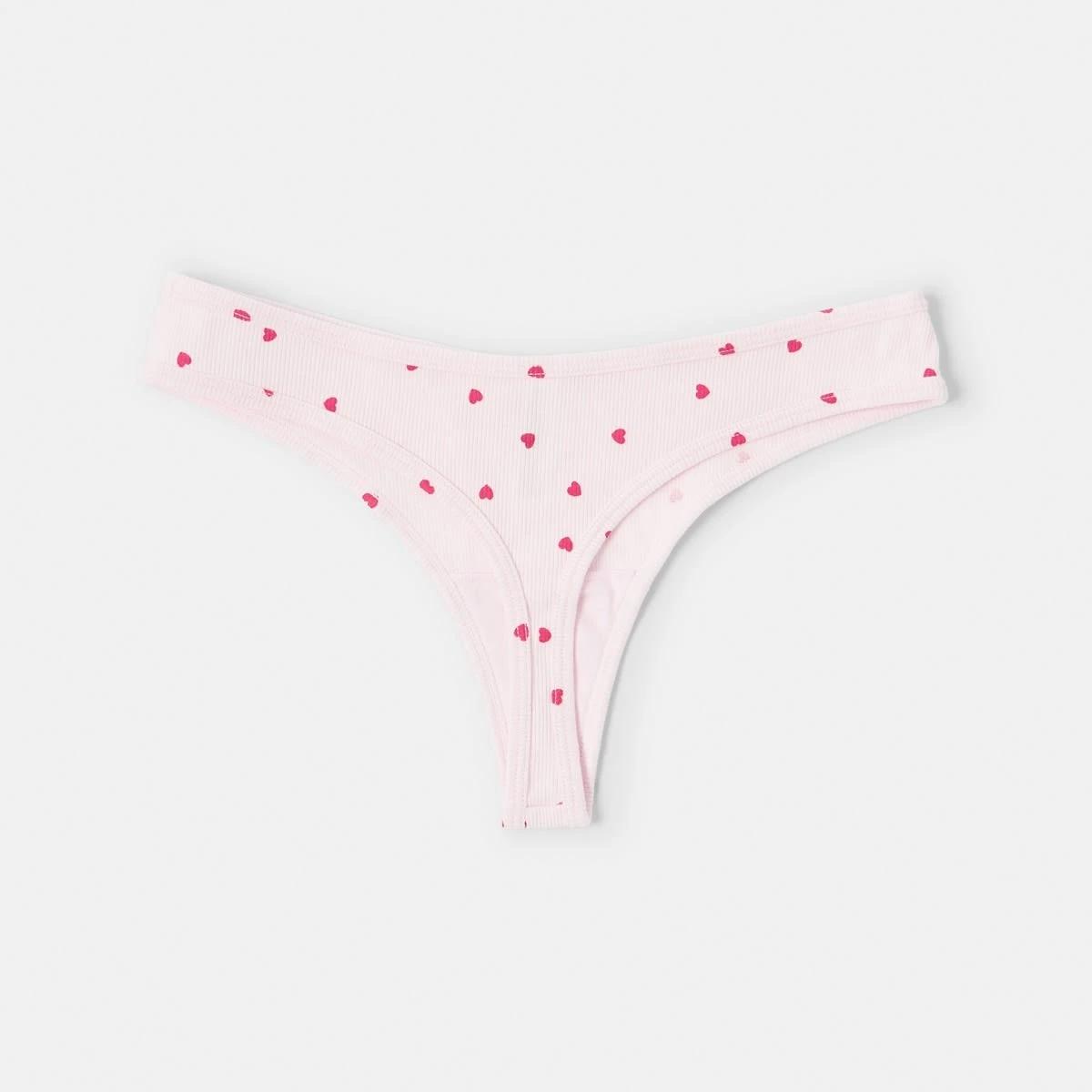 5 Ribbed G-string Briefs MINI HEARTS BALLERINA, 5 of 6