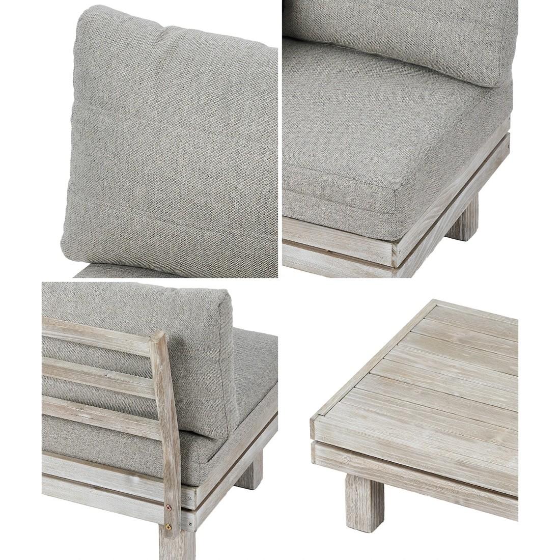 5 Livsip 7 Piece Outdoor Furniture Sofa Set Lounge Setting - Beige, 5 of 9