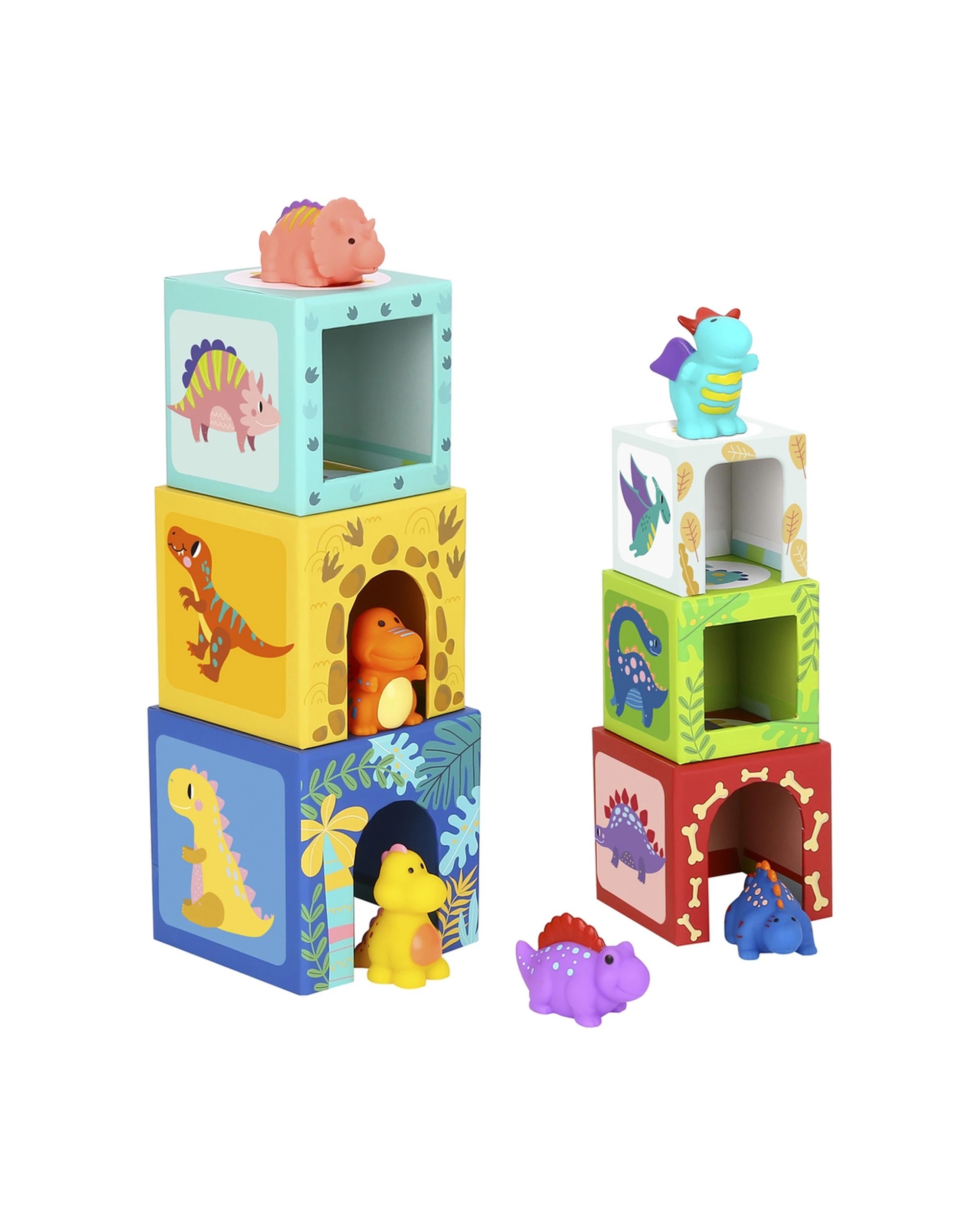 2 Tooky Toy 12pc Nesting Boxes Animal Dinosaur Stacking Kids Activity Play - Multi, 2 of 7