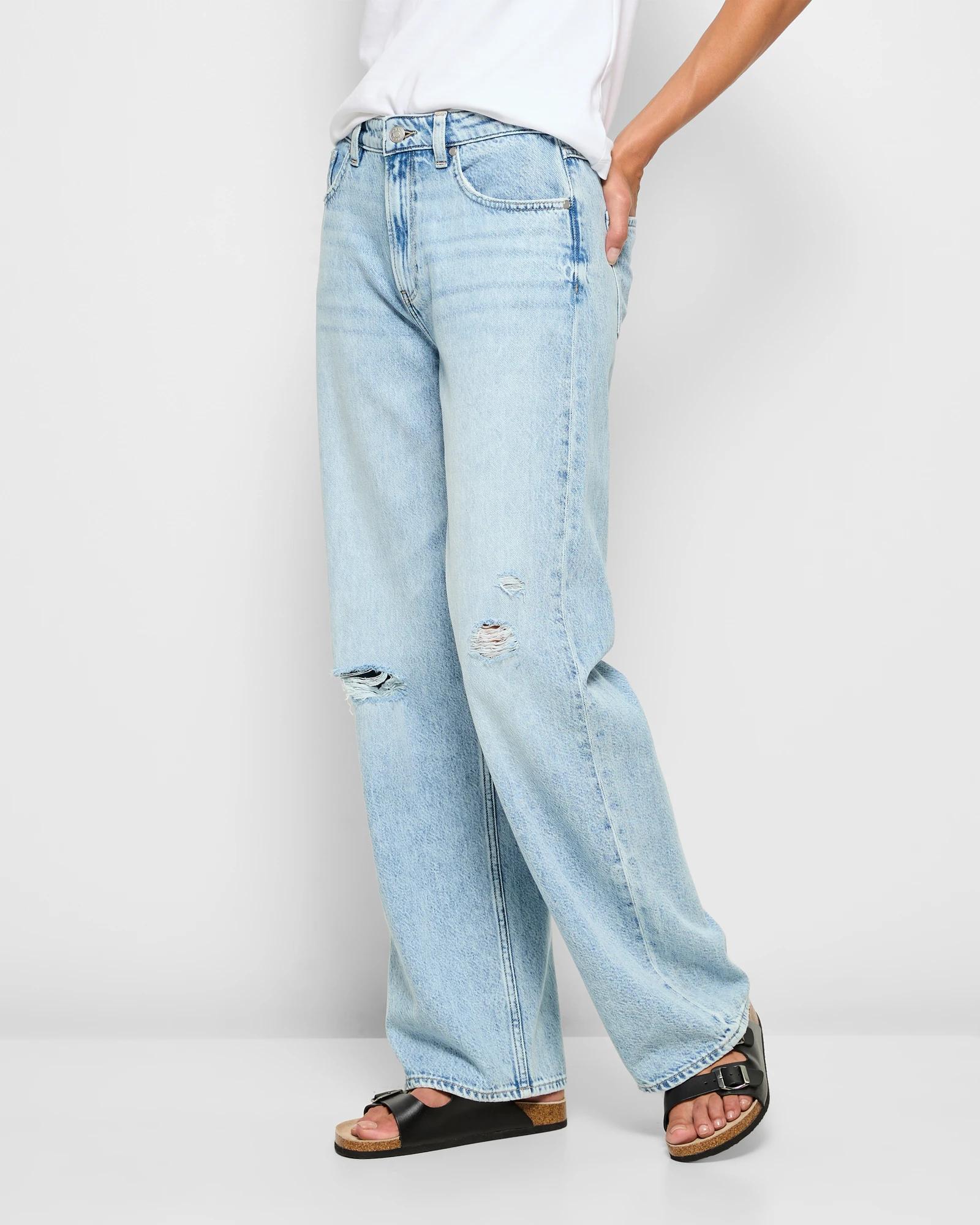 3 Target Mid Rise Full Length Wide Leg Denim Jeans - Imogen OCEAN BLUE, 3 of 5