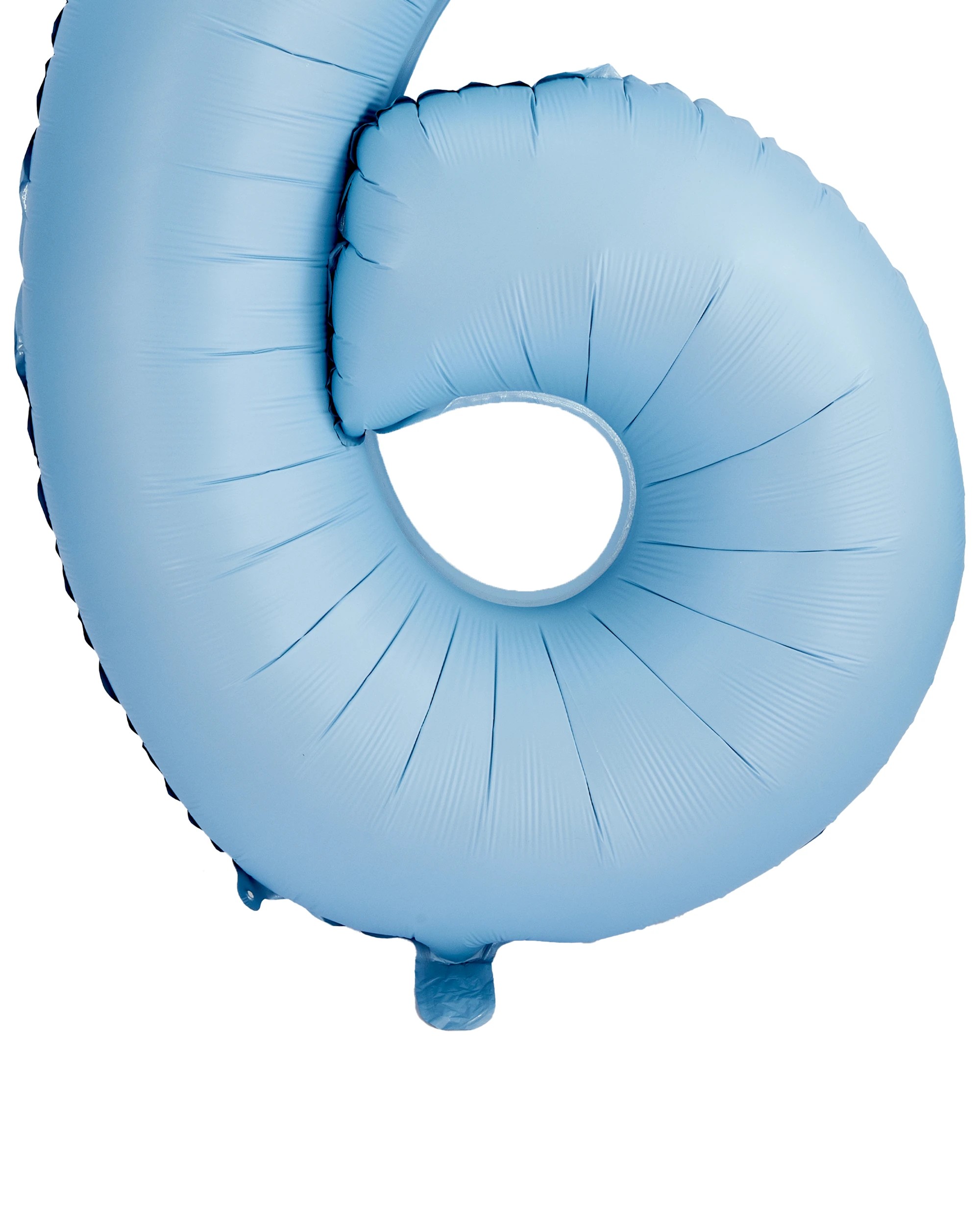 3 Giant Matte Blue Number 6 Foil Balloon, 3 of 5