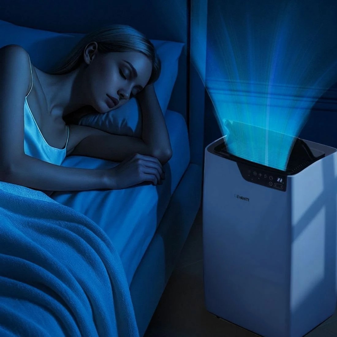 7 Devanti Portable Air Conditioner Dehumidifier Fan 12000BTU - White, 7 of 8