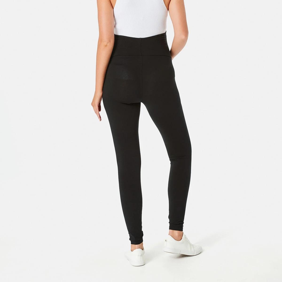 3 Maternity Full Length Leggings Black, 3 of 4