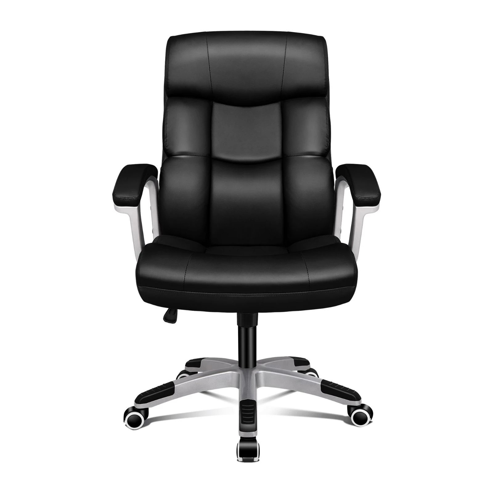 8 Alfordson Office Chair Executive Computer Gaming Racer PU Leather Work Seat - Black, 8 of 10