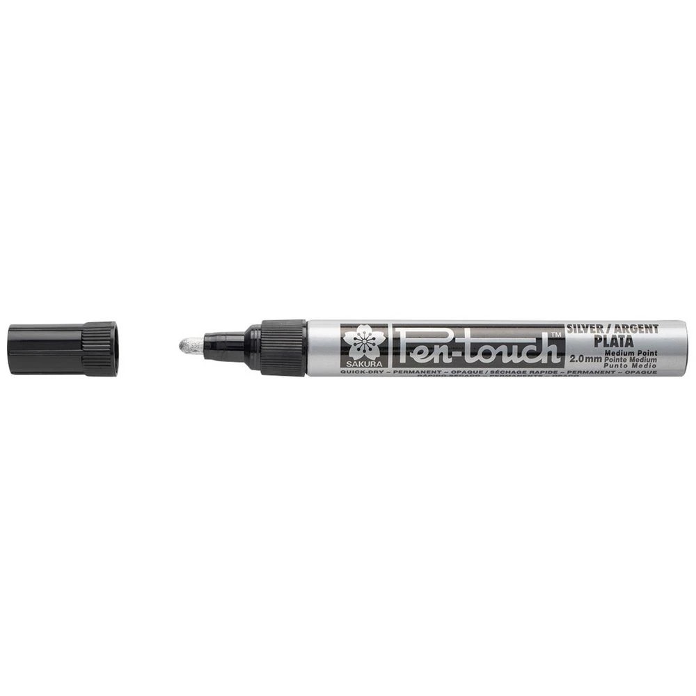 1 Sakura Pen-touch Paint Marker 2mm Silver, 1 of 7
