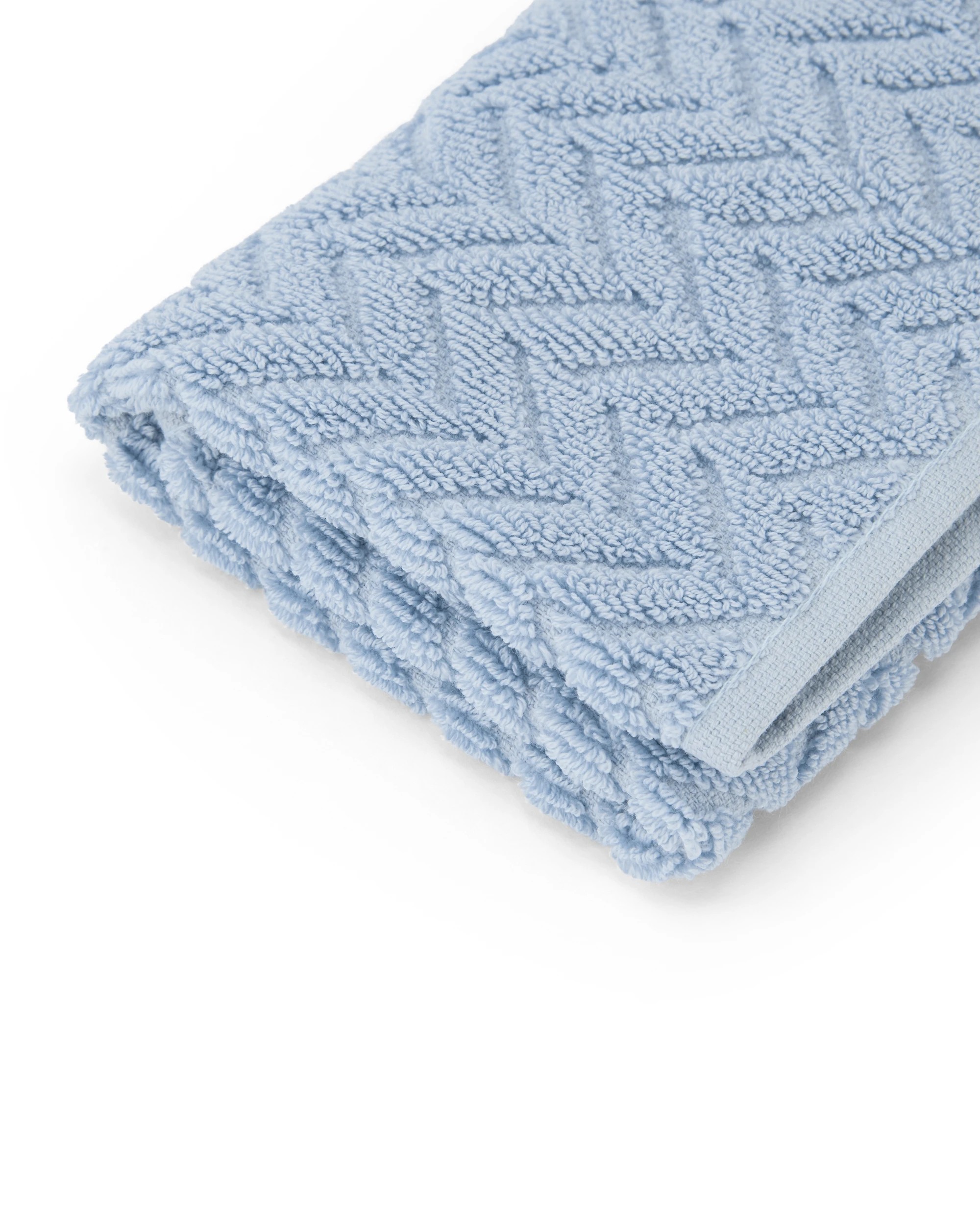 4 Chevron Cotton Face Washer - Blue, 4 of 6