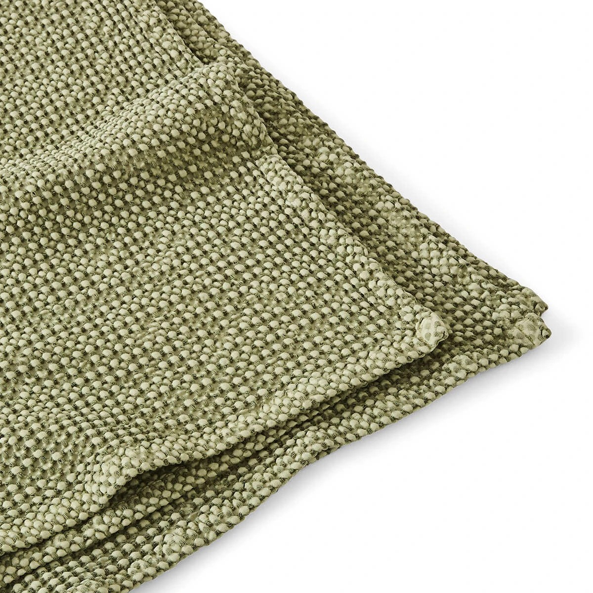 5 Stonewashed Cotton Waffle Throw - Fern, 5 of 7