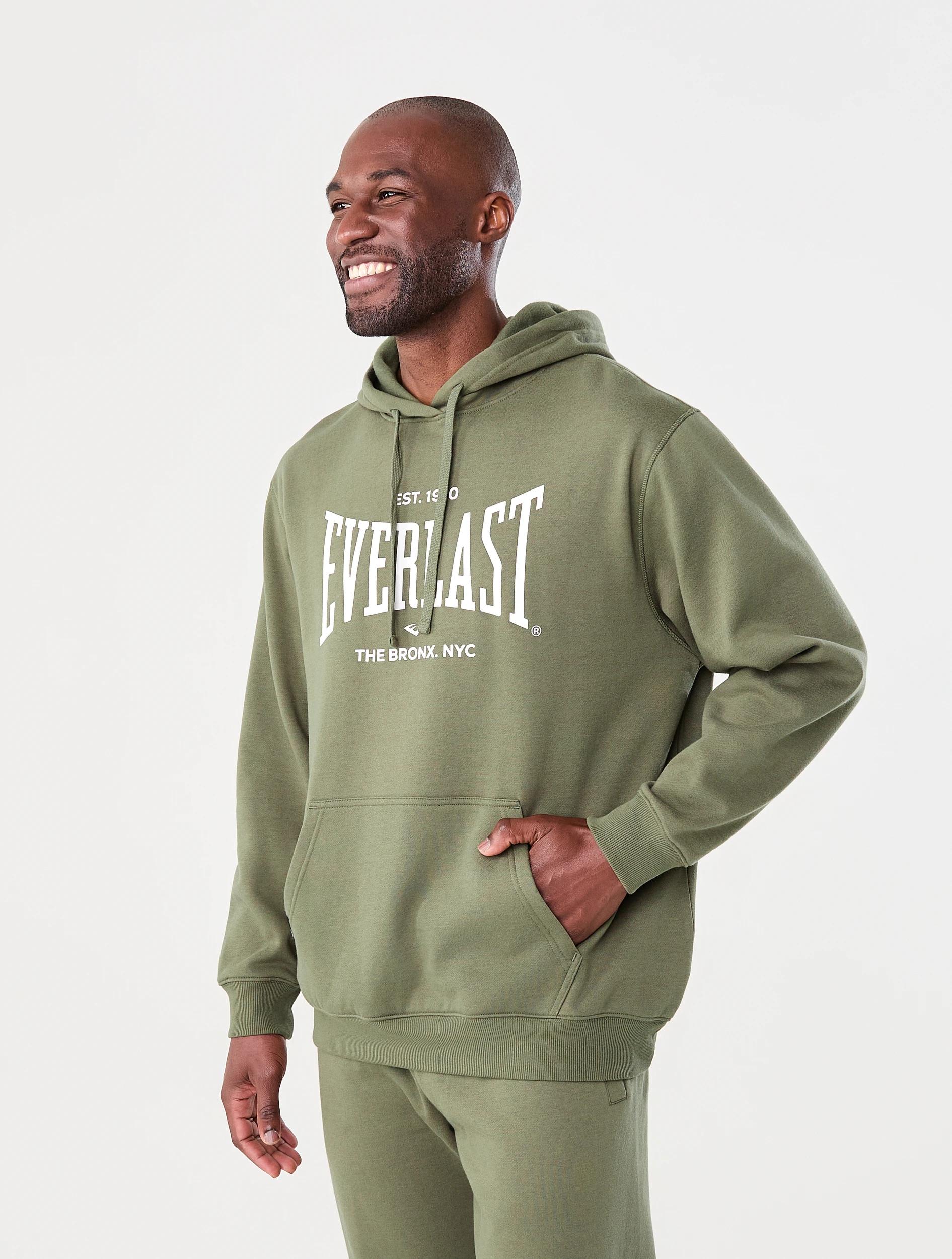 2 Everlast Mens Bronx Hoodie Olive, 2 of 8