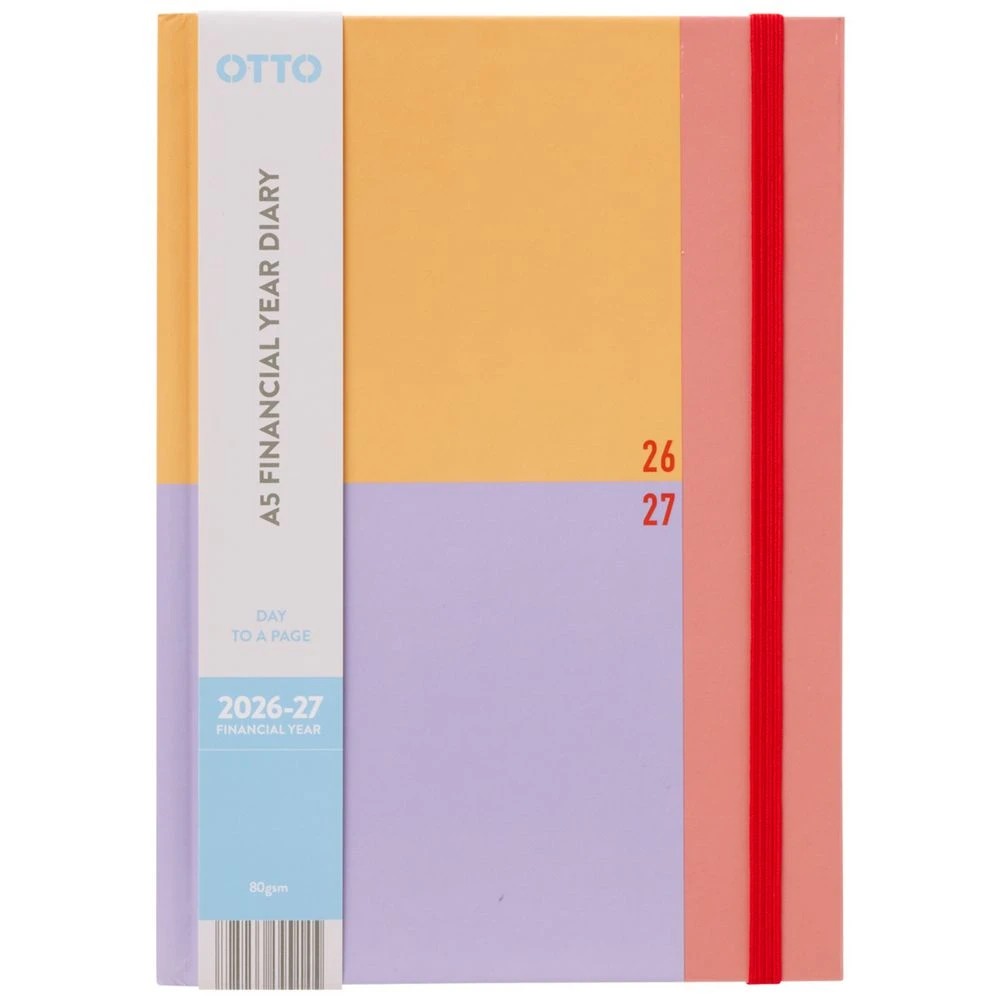 1 Otto A5 Day To Page Diary FY26/27 Coral, 1 of 7