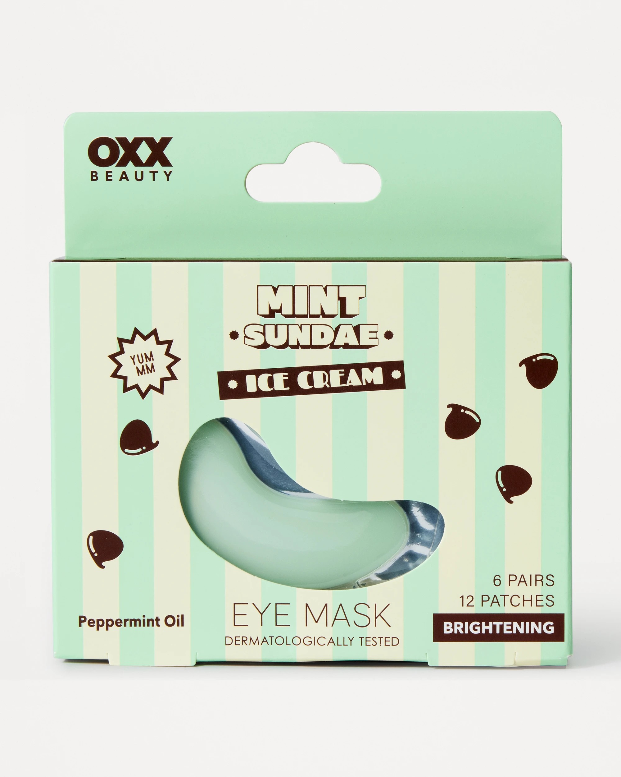 1 OXX Beauty 12 Piece Mint Sundae Ice Cream Eye Mask - Peppermint Extract, 1 of 3