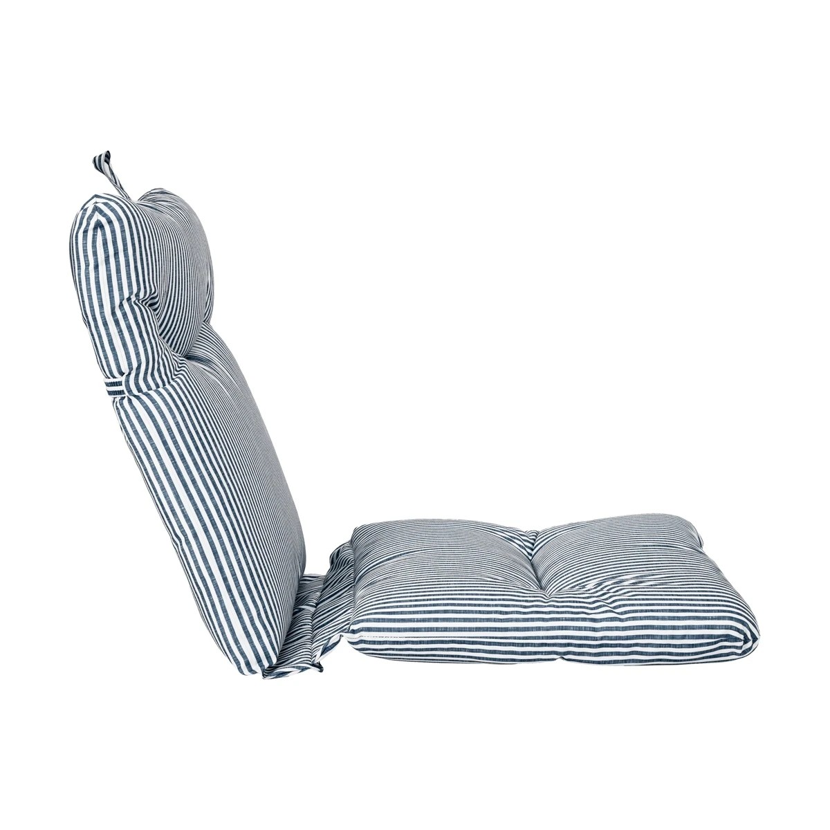4 Outdoor High Back Cushion - Blue Stripe, 4 of 10