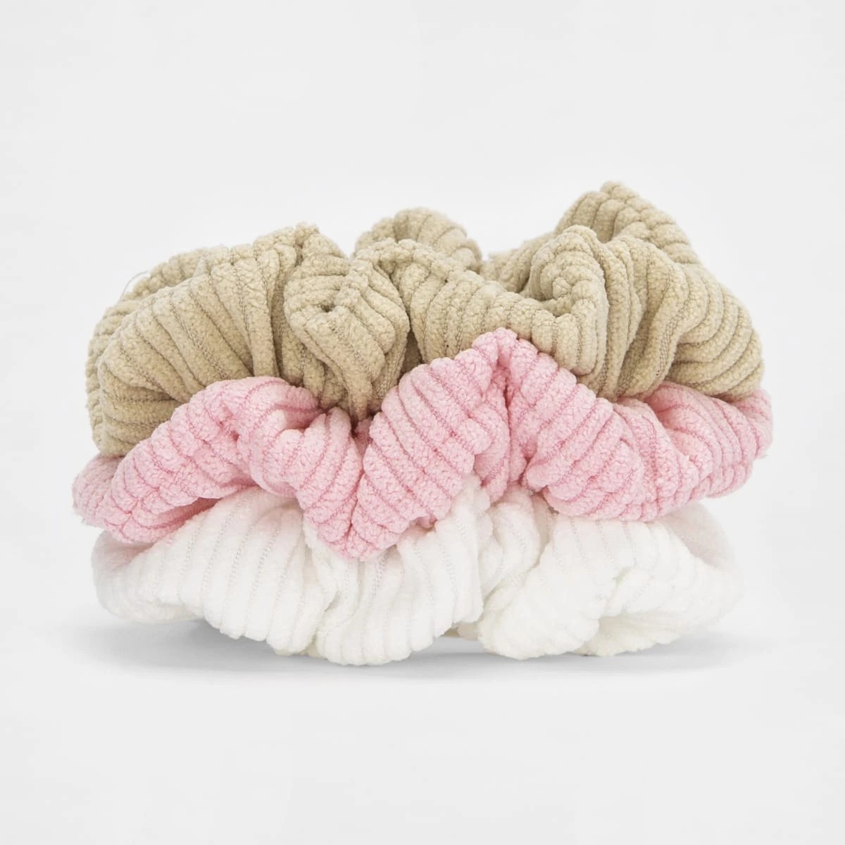 2 3 Pack Thick Corduroy Hair Scrunchies, 2 of 5