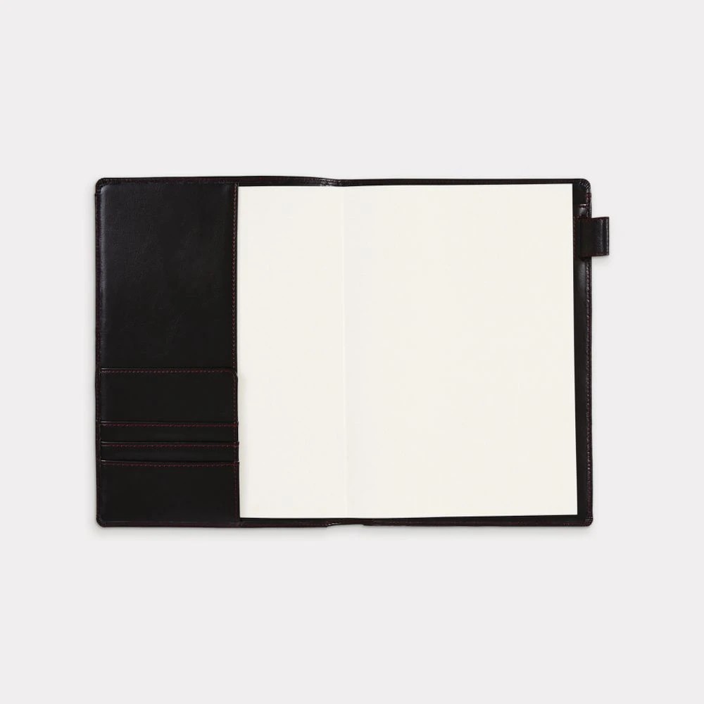 2 Otto B5 Leather Book Cover with Refill 128 Pages Black, 2 of 5
