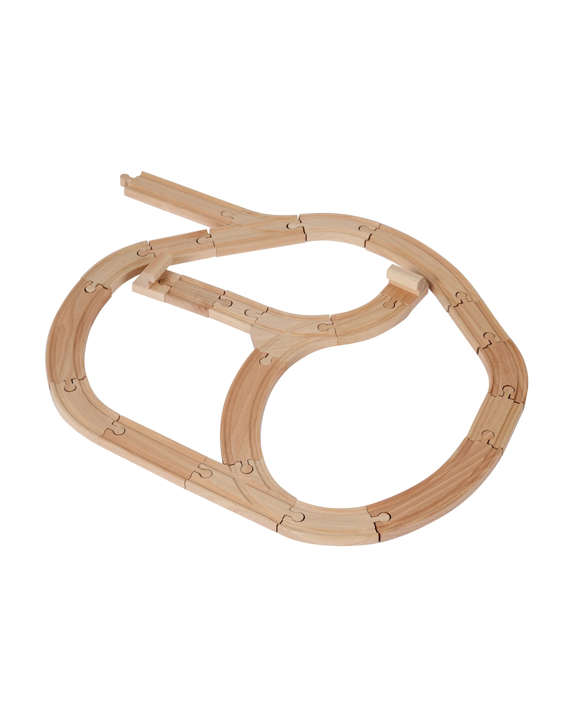 1 25 Piece Wooden Train Track Set, 1 of 8