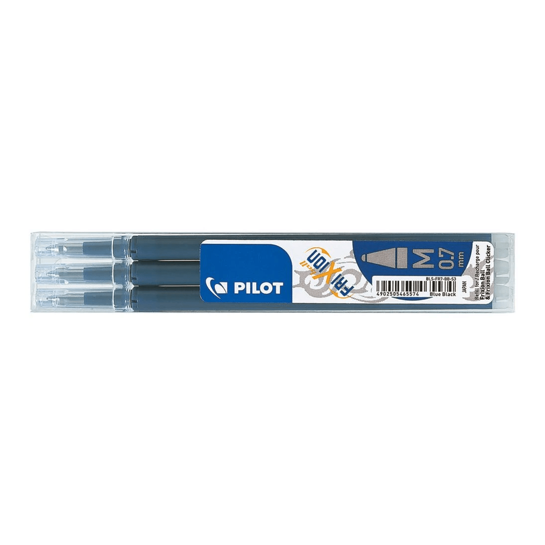 1 PILOT Frixion Erasable Gel Ink Refill 0.7mm Blue Black 3 Pack, 1 of 3