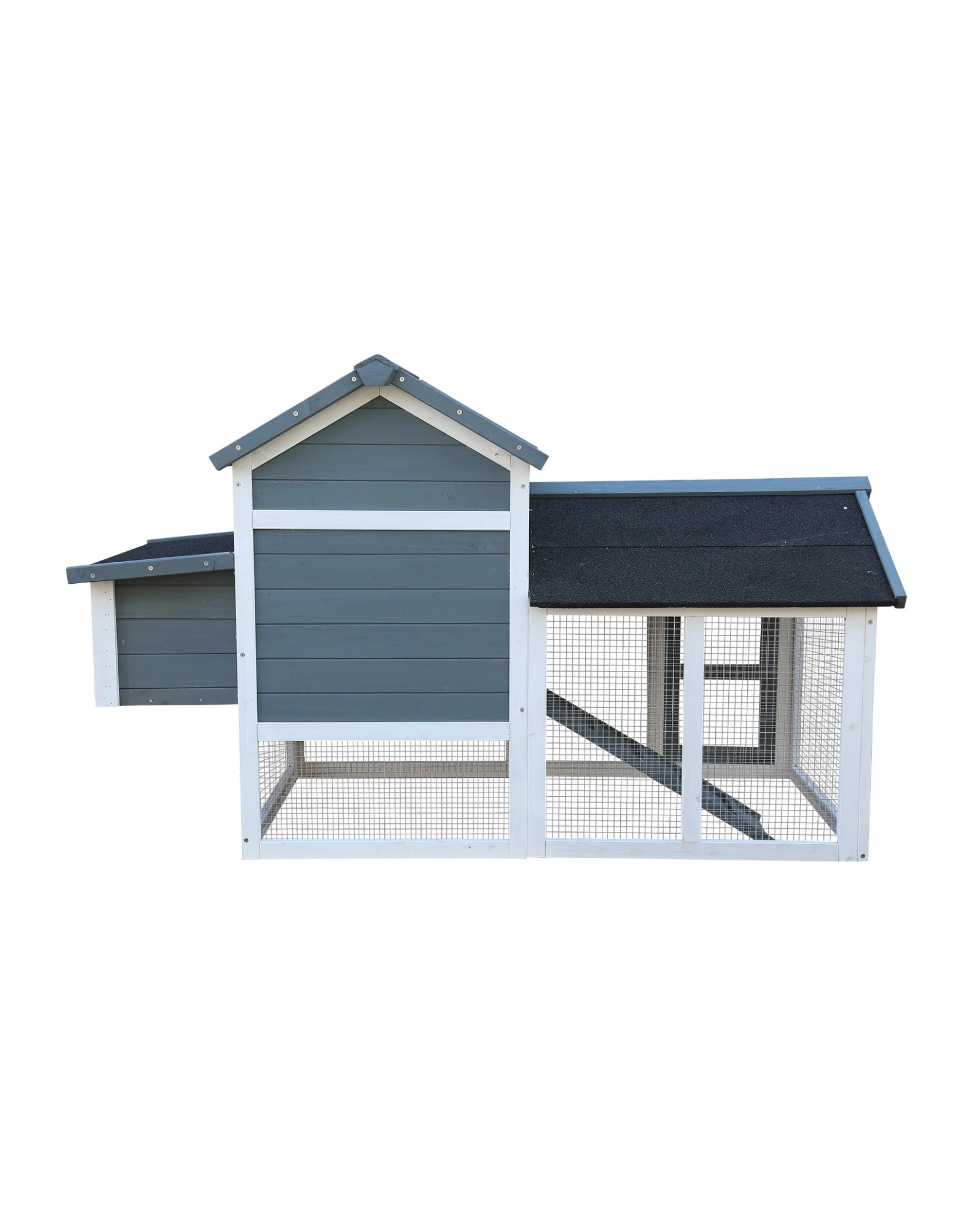 5 Furtastic Large Chicken Coop and Rabbit Hutch With Ramp - Green, 5 of 9