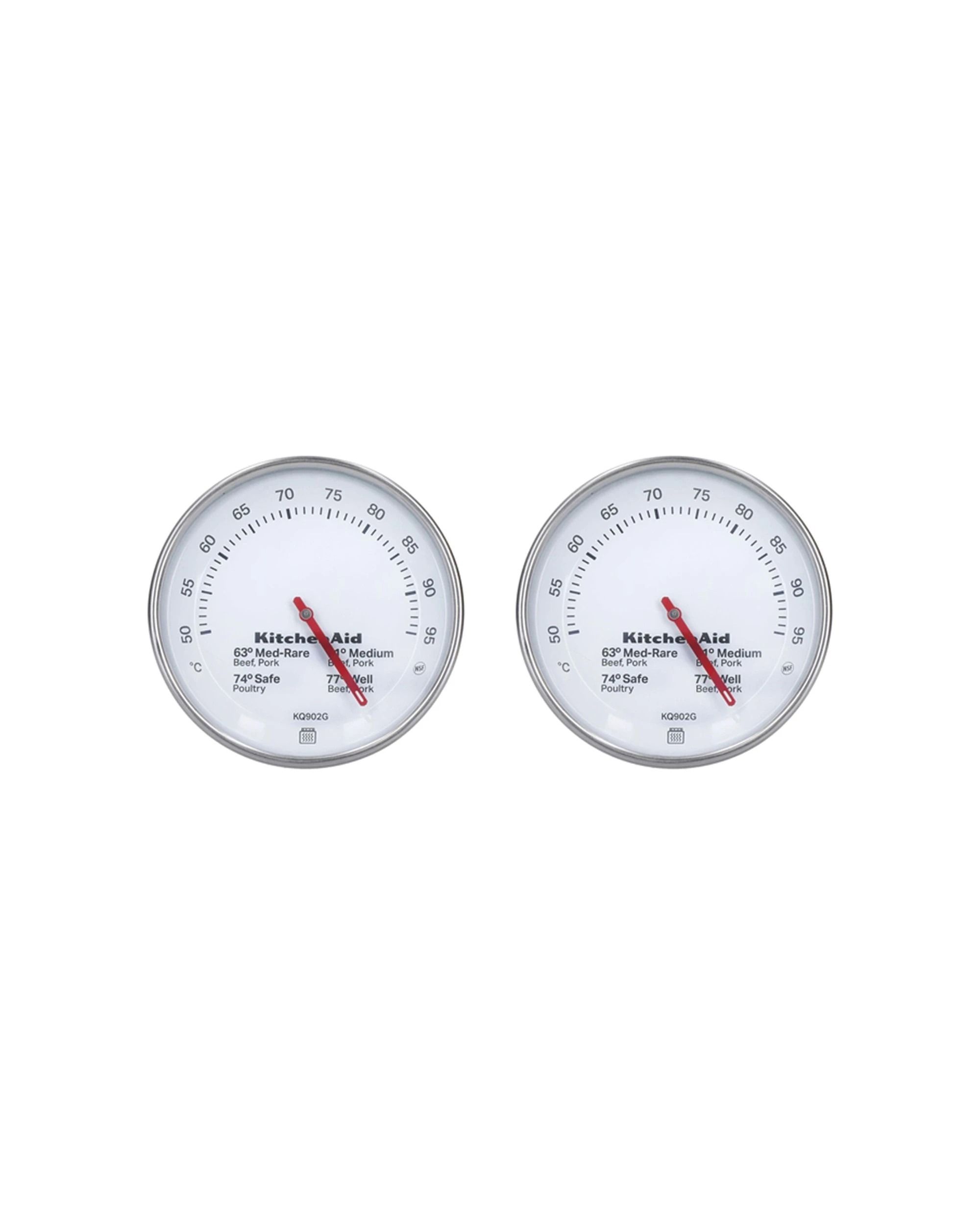 1 KitchenAid 2PK Leave In Cooking Meat Thermometer Stainless Steel 13cm Durable Kitchen Tool Set - Silver, 1 of 5
