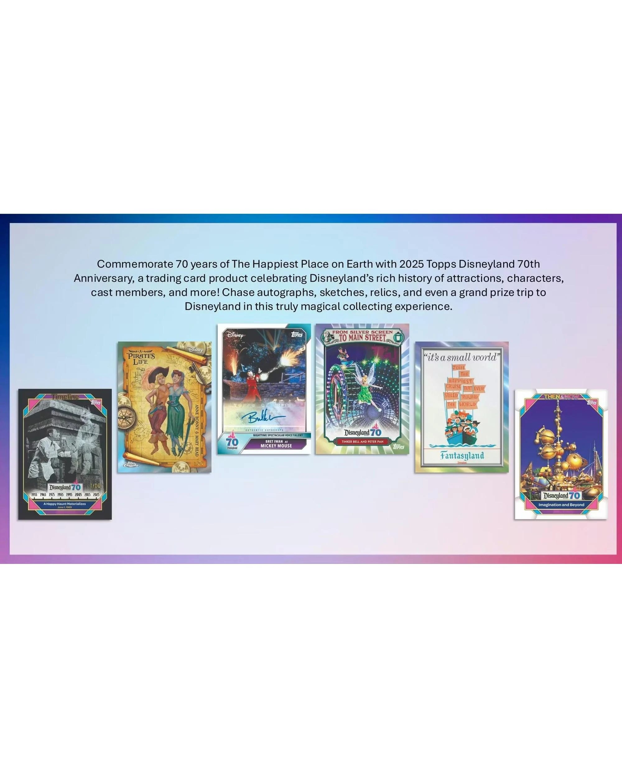 8 Topps Disney Disneyland 70th Anniversary 2025 Hobby Pack, 8 of 10