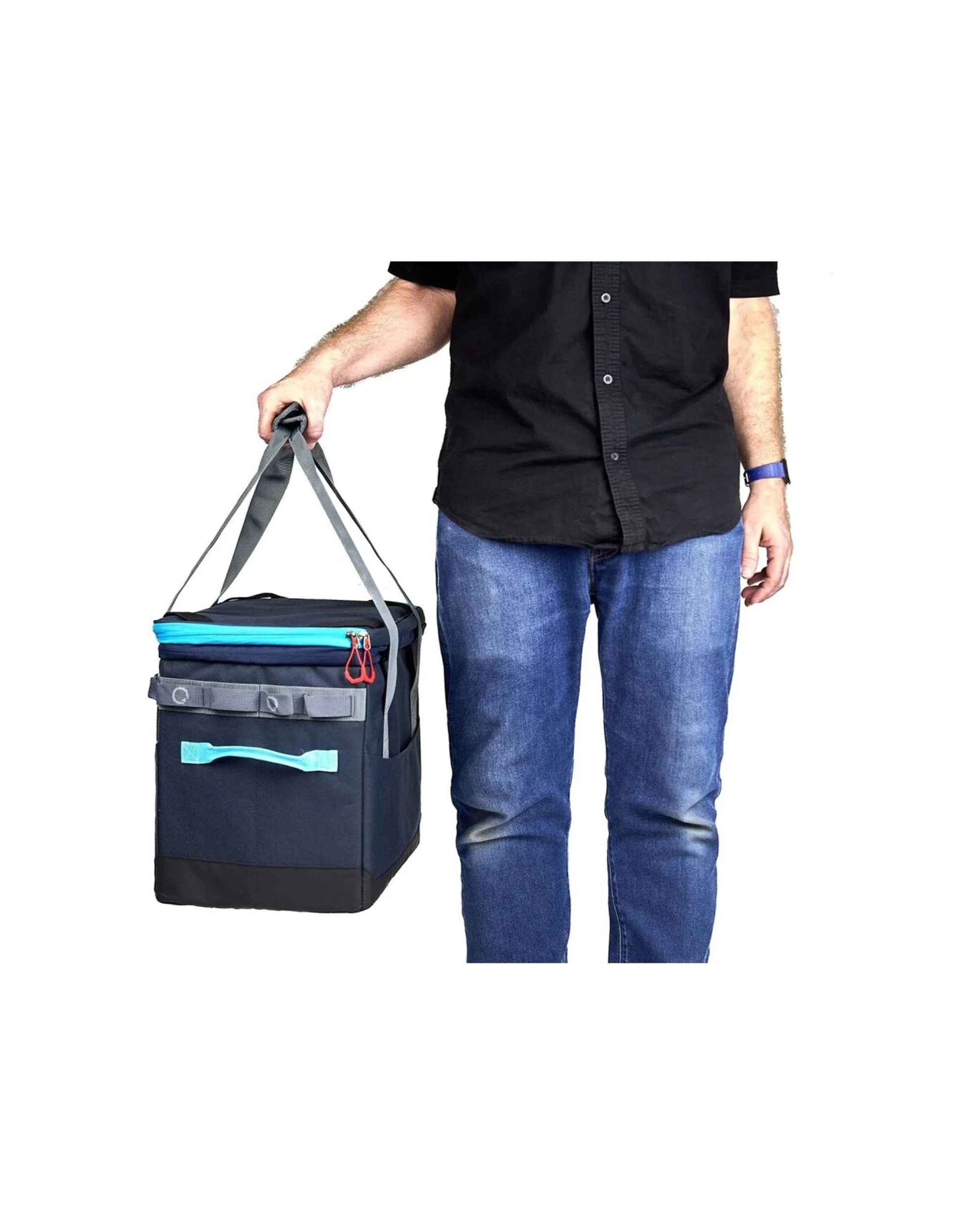 4 Quest Outdoors Great Crate Collapsible Camping Storage 36-47L Medium With Lid - Grey, 4 of 8