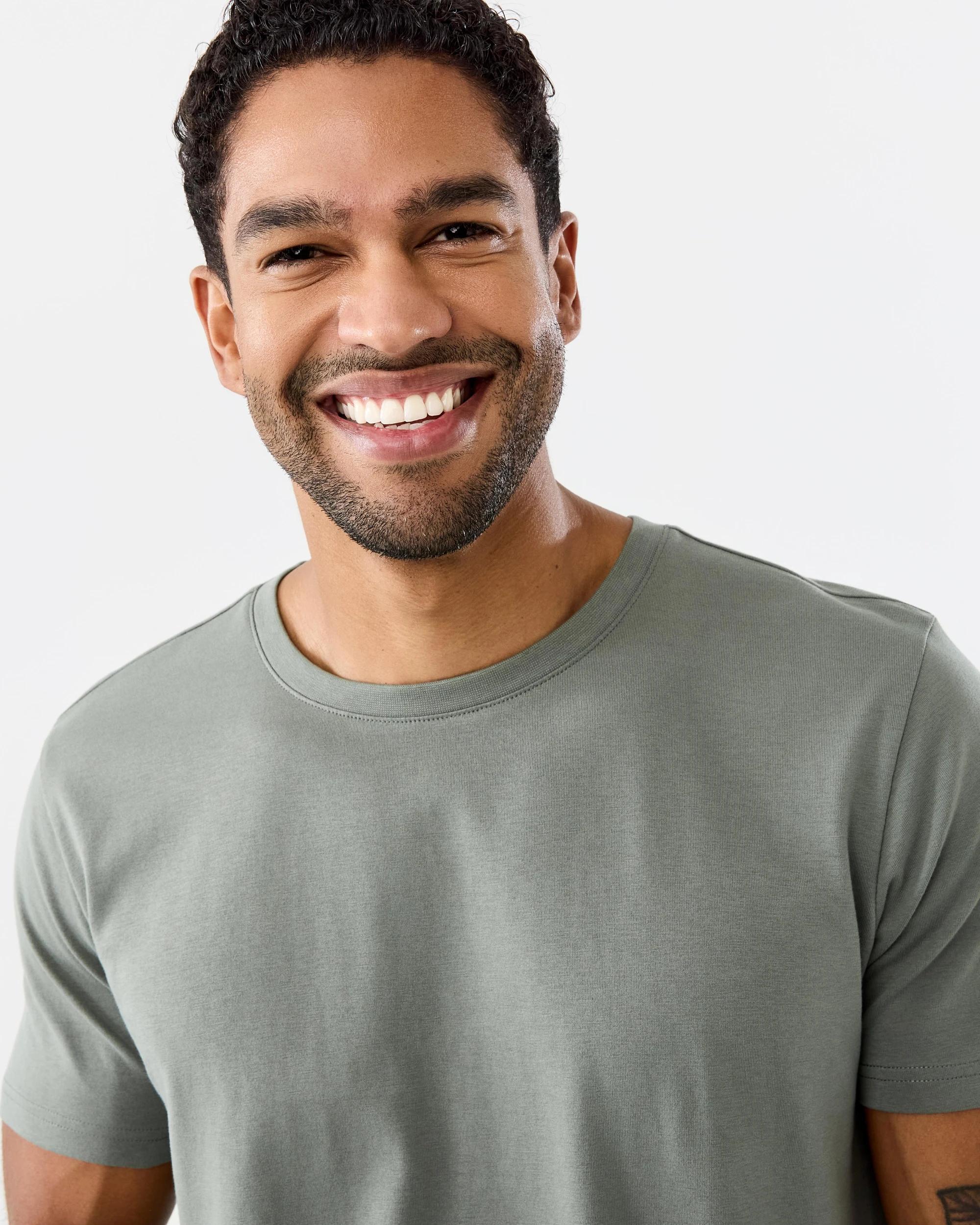 4 Cotton Longline T-shirt Grn Agave, 4 of 6