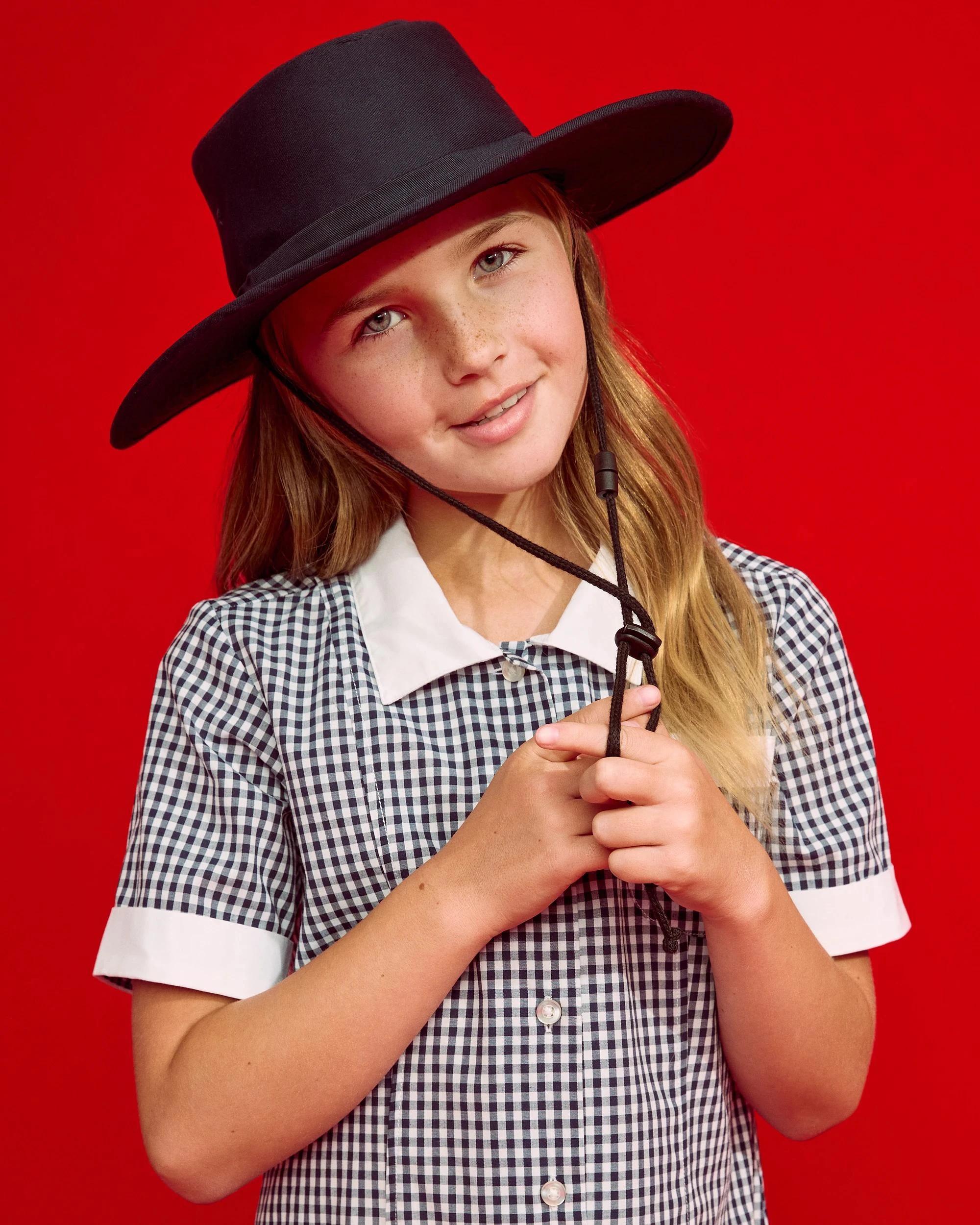 3 Target Kids Back To School Wide Brim Hat NAVY BLUE, 3 of 4