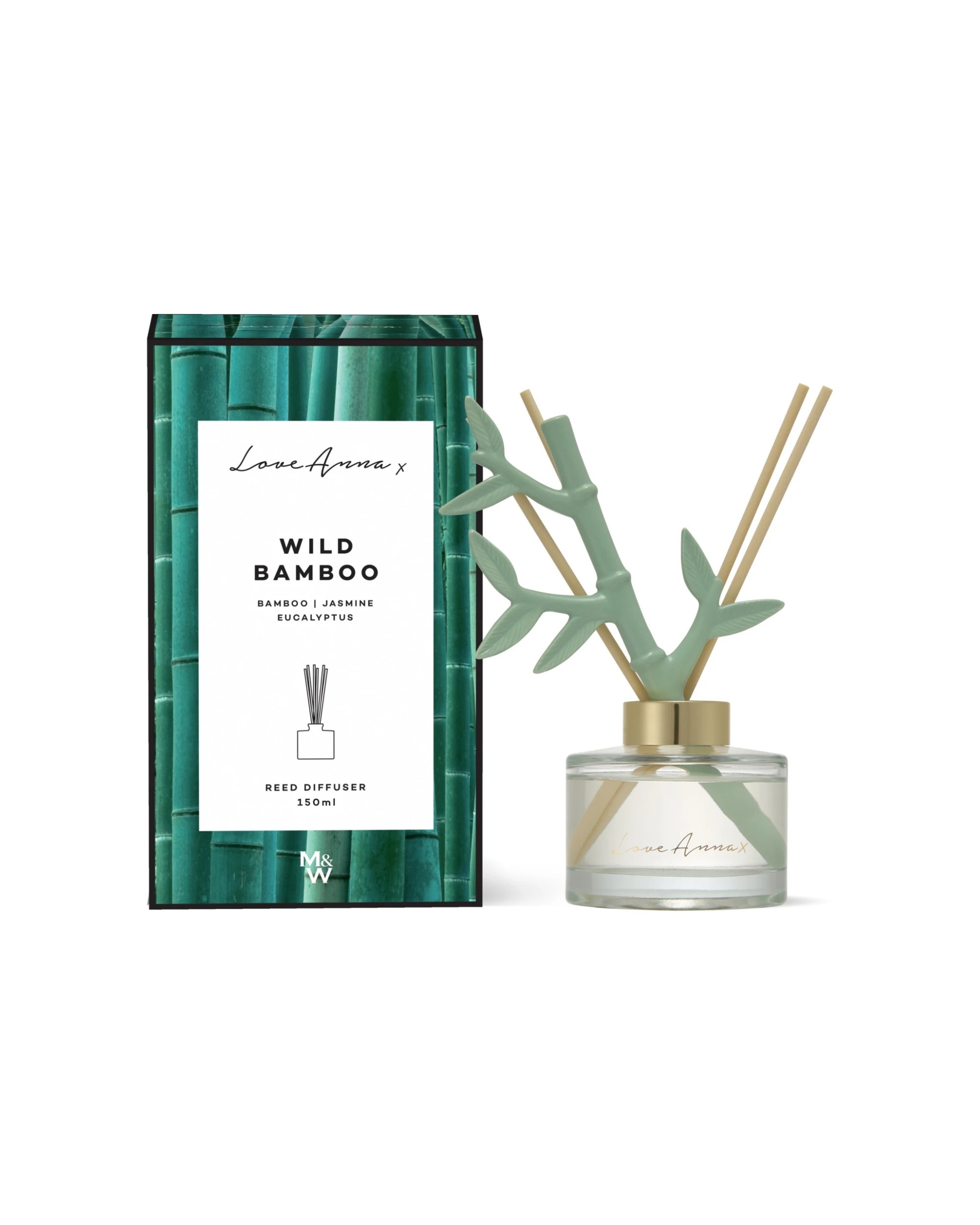1 Love Anna x Botanika Wild Bamboo Diffuser 150ml Reed Long-Lasting Scent - Plain, 1 of 2