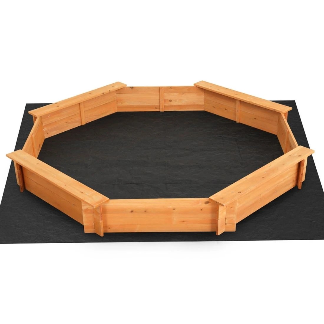 4 Keezi Kids Sandpit 182cm - Natural, 4 of 7