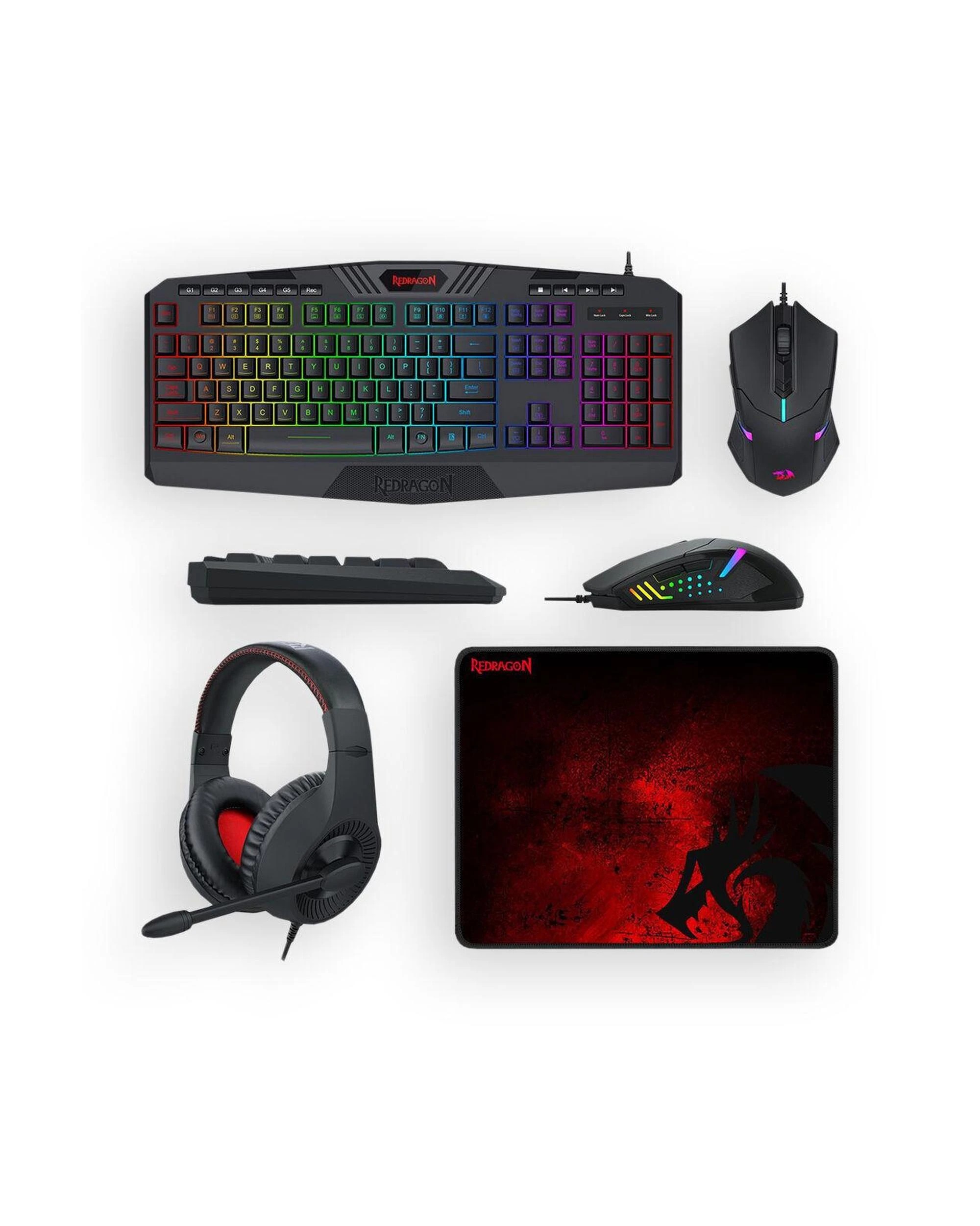 1 Redragon S101 BA 3 4in1 Combo Black Gaming Peripheral Bundle, 1 of 8