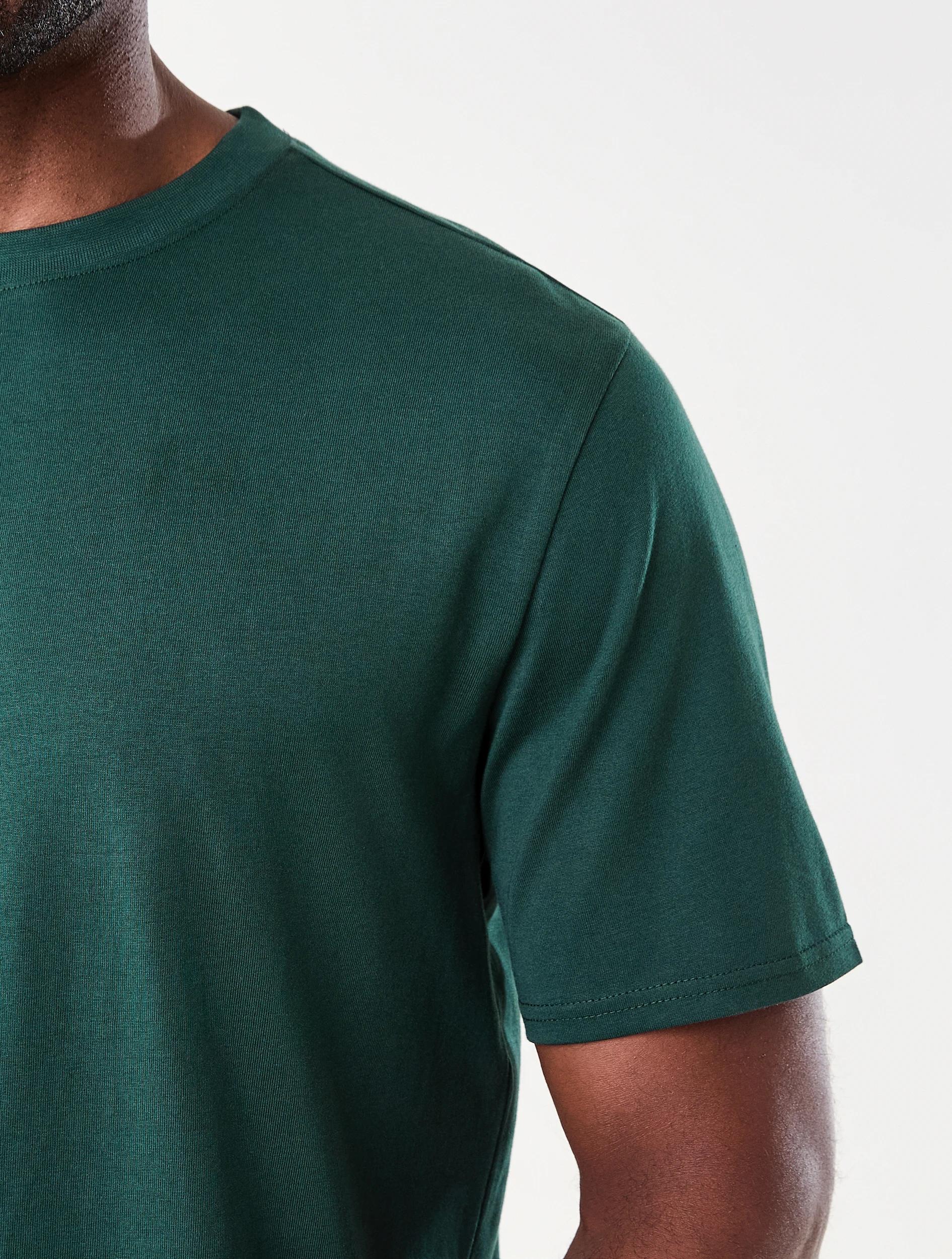 6 Australian Cotton Crew Neck T-shirt Grn Darksp, 6 of 6