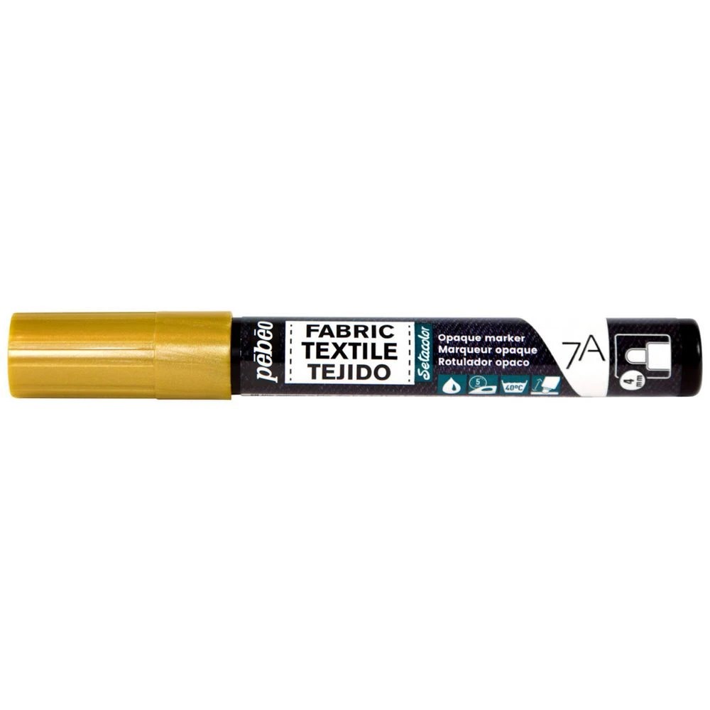 1 Pebeo 7A Opaque Marker 4mm Gold, 1 of 3