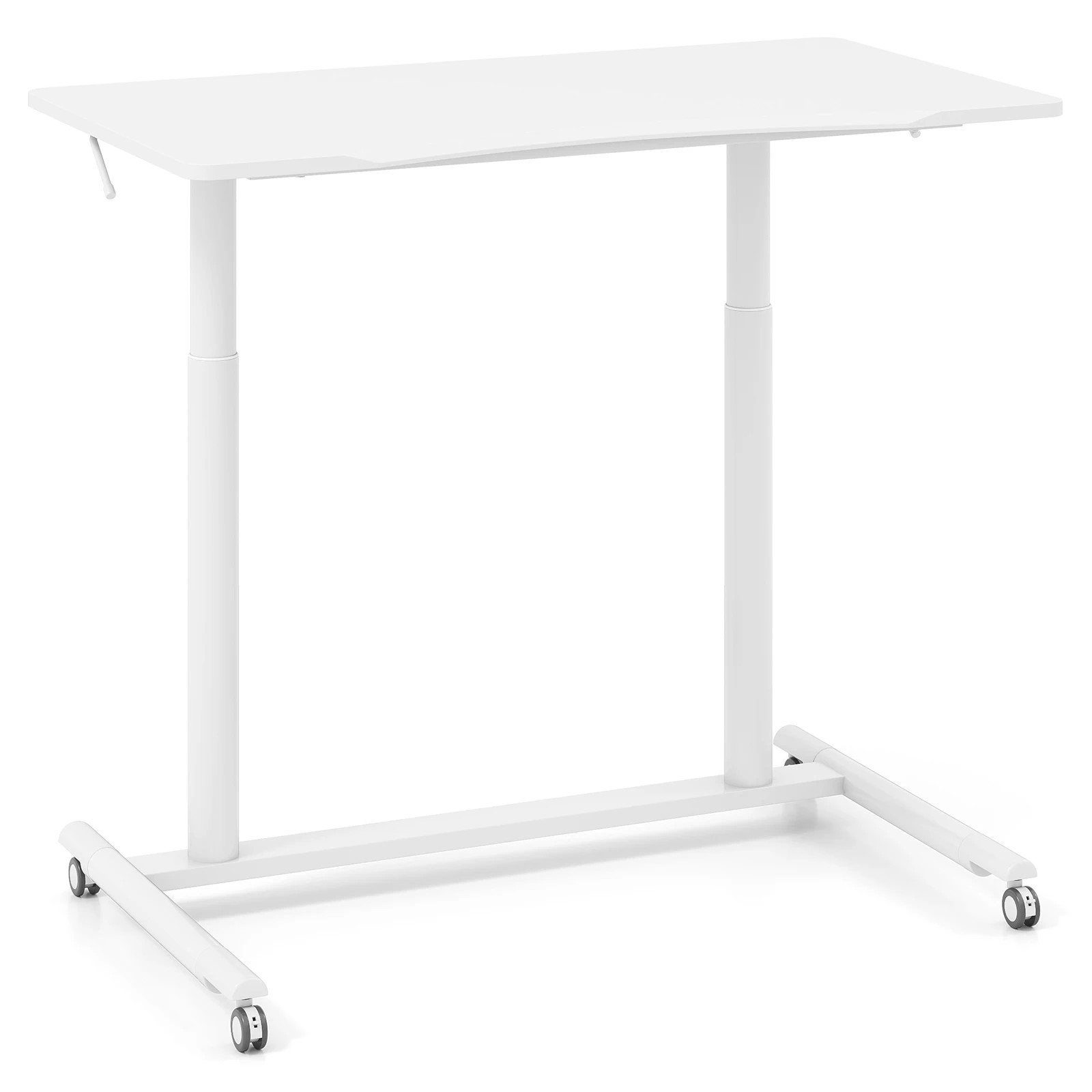 1 Costway Mobile Standing Desk C-Shaped Stand Desk w/Adjustable Height Computer Workstation, 1 of 1