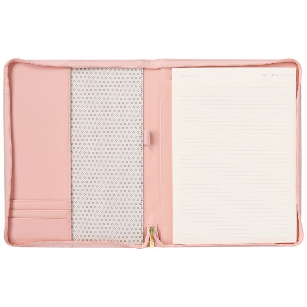 2 Otto A4 Zipper Compendium Pink, 2 of 3