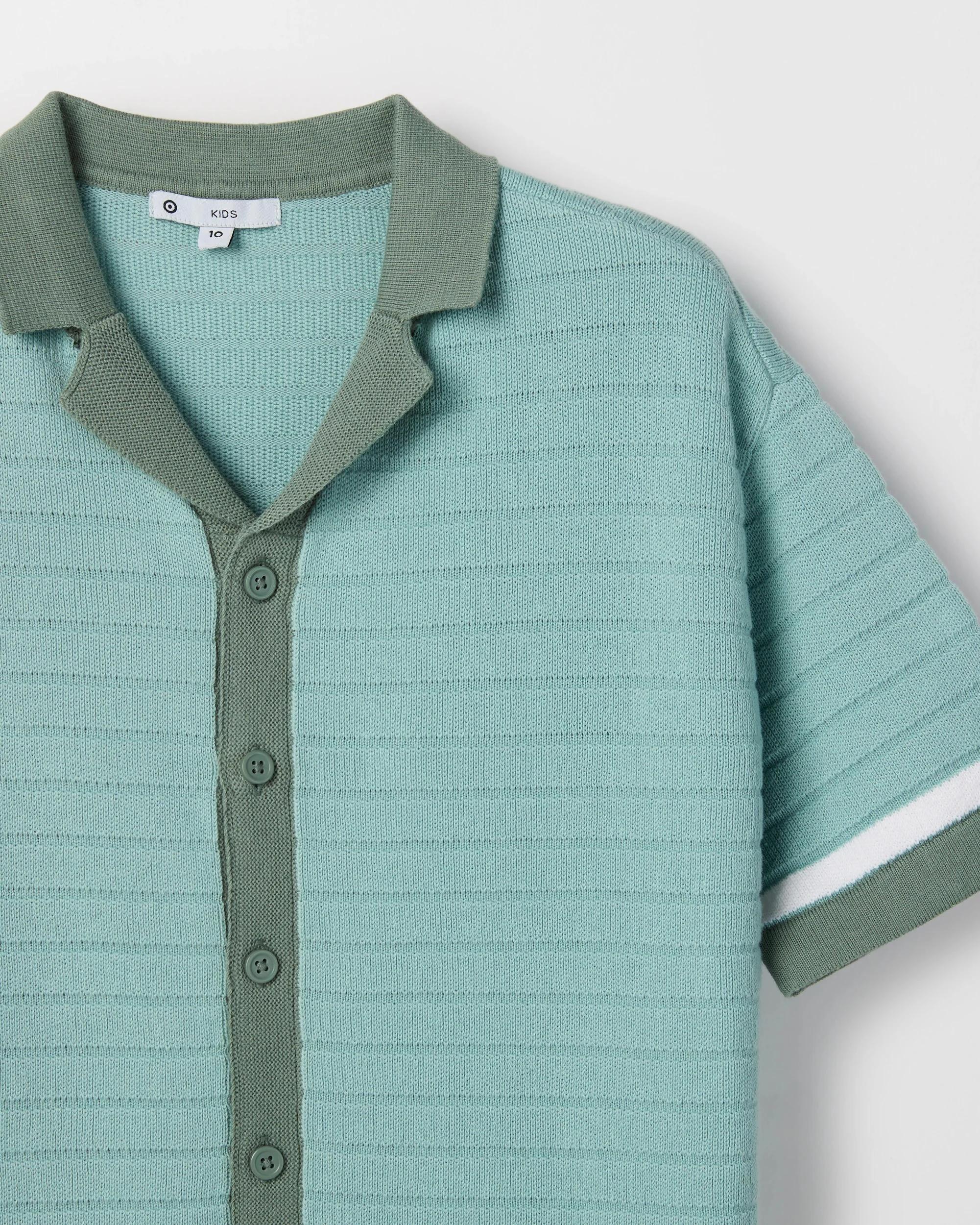 2 Target Australian Cotton Knit Short Sleeve Shirt GREEN, 2 of 3