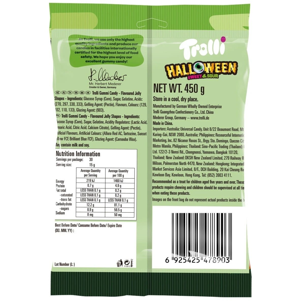 2 Trolli Halloween Sweet & Sour 450g, 2 of 2