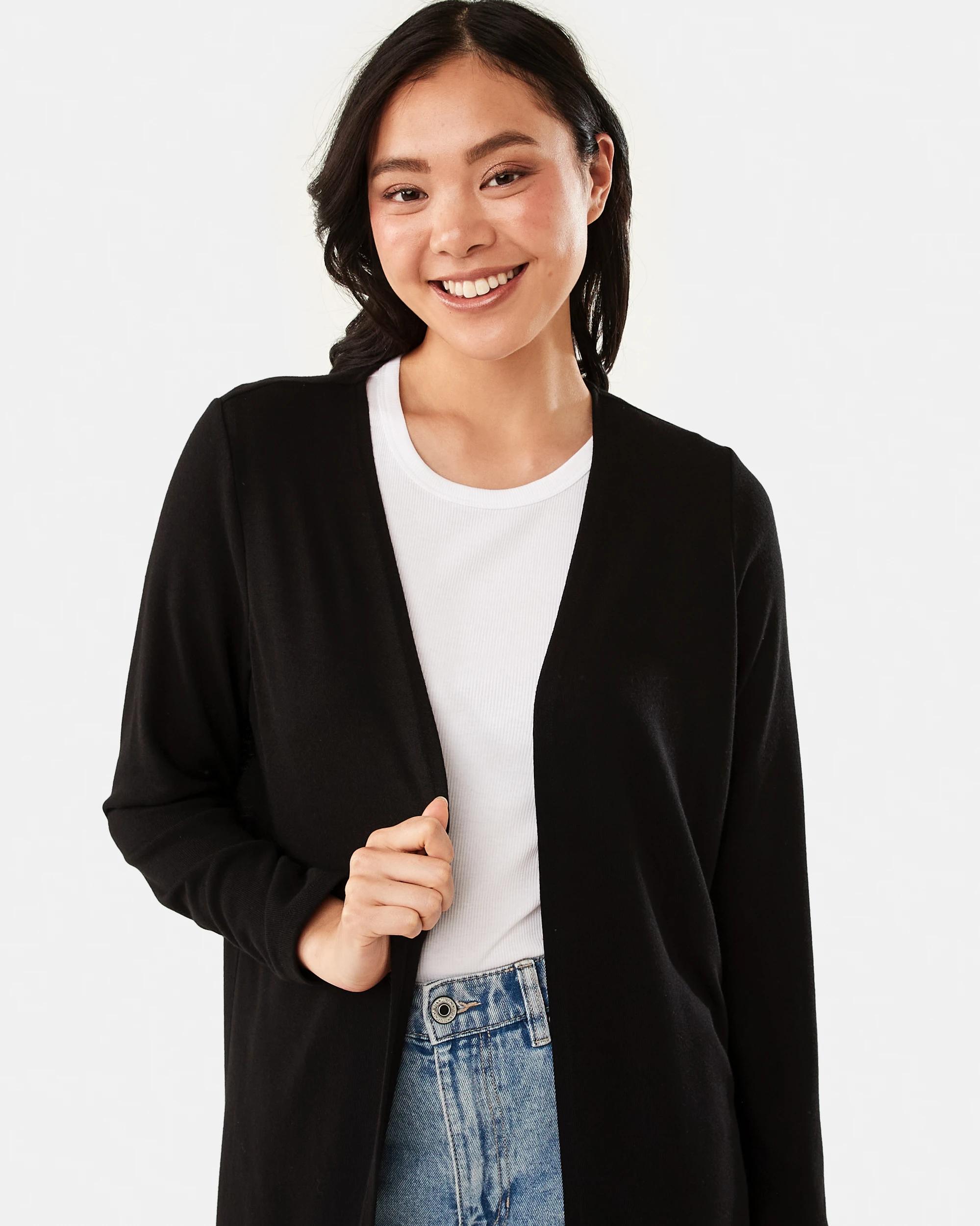 4 Edge to Edge Cardigan Black, 4 of 6