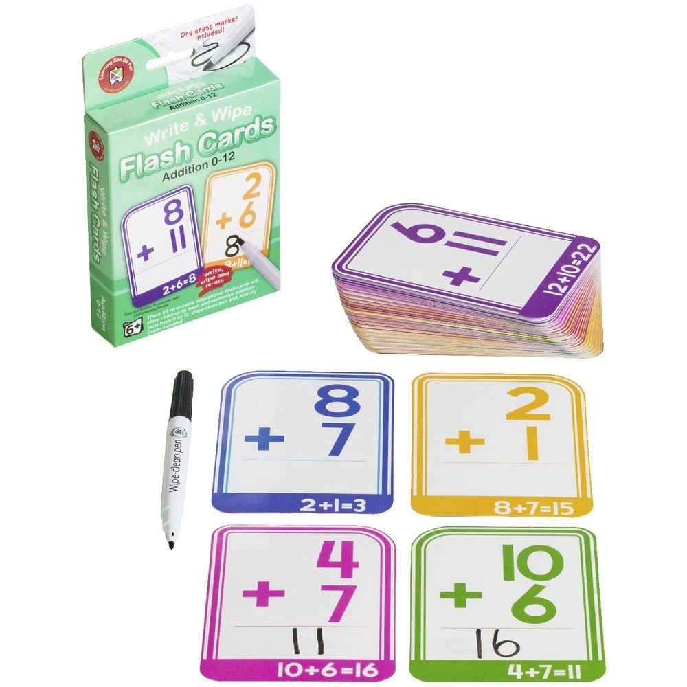 2 Learning Can Be Fun Write & Wipe Addition Flashcards, 2 of 2