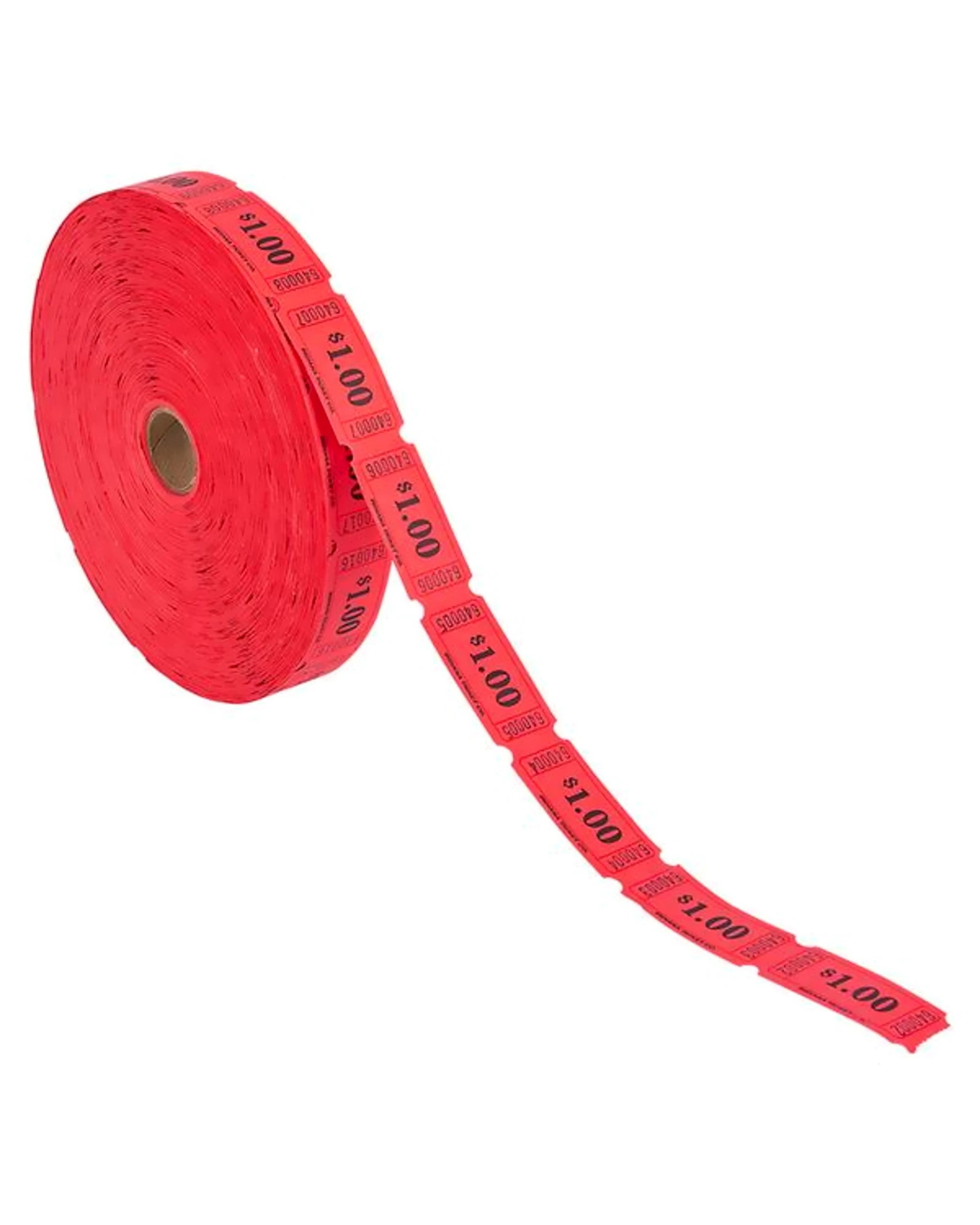 2 Partyrama $1.00 Single Ticket Roll Red 2000 Tickets, 2 of 2