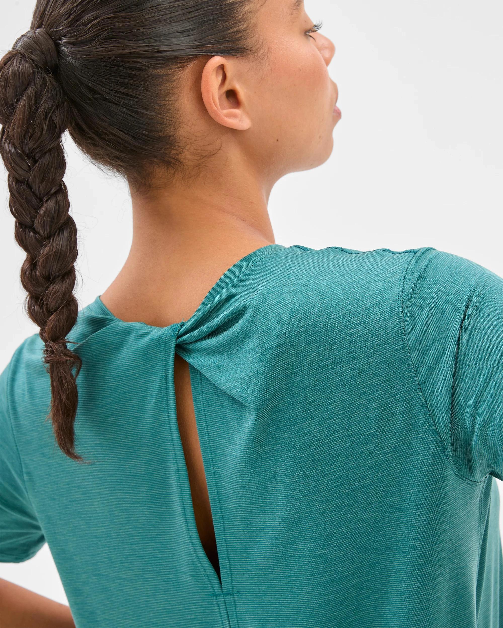 5 Target Active Twist Back Running T-Shirt RAINFOREST, 5 of 6