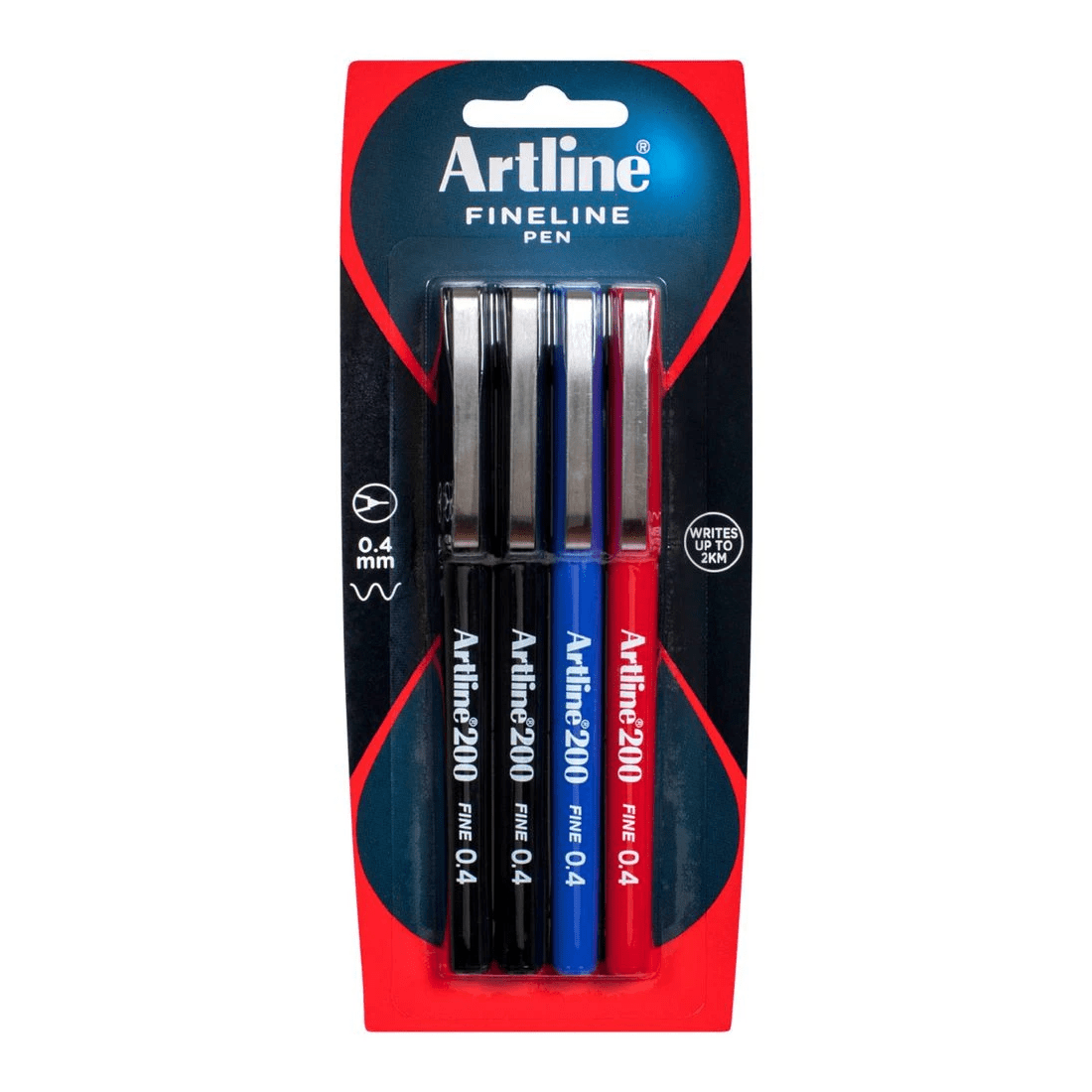 1 Artline 200 Fineliners Assorted 4 Pack, 1 of 5