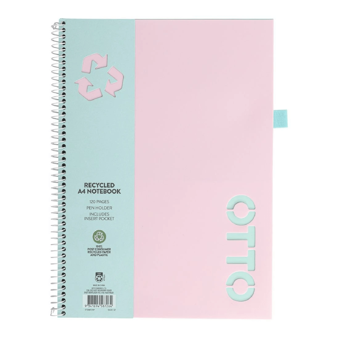 1 Otto A4 Notebook 120 Page Pink, 1 of 4