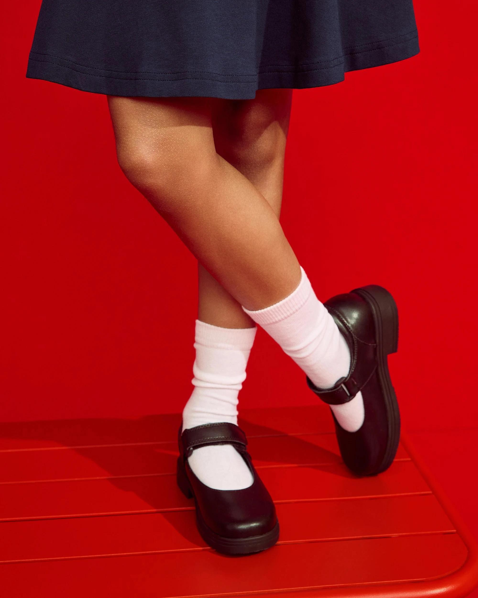 4 GroShu by Grosby Gro-Shu Leather Mary Jane School Shoes BLACK, 4 of 6