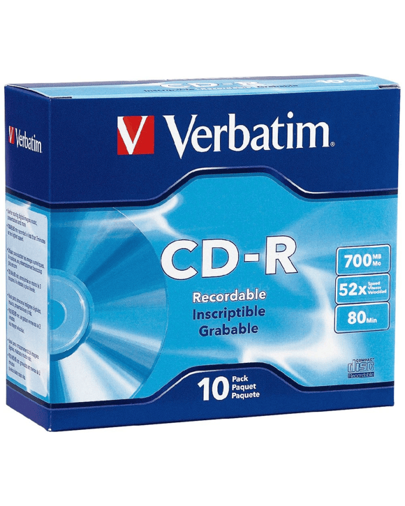 Verbatim CD-R 700MB 52x High Speed Slim Case 10 Pack