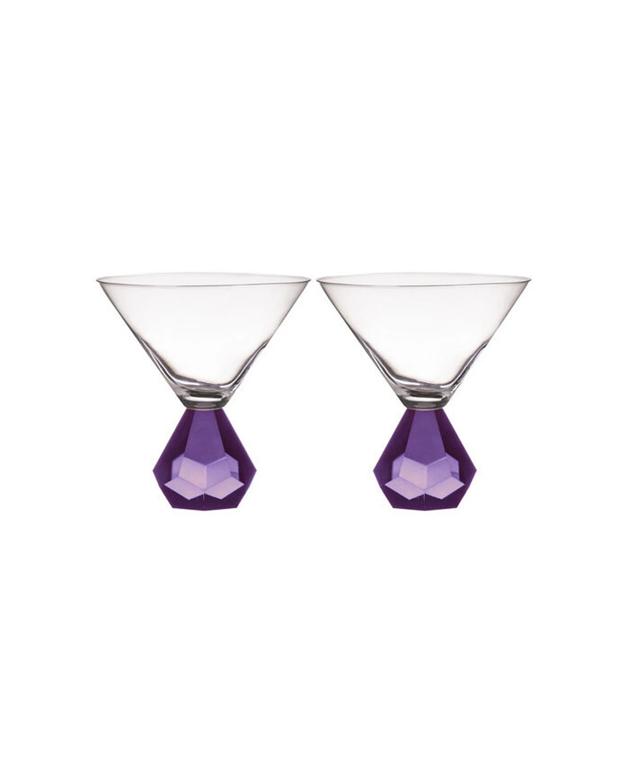 2 Ladelle 2PK Zhara Martini Glass Cocktail Set 200ml Amethyst - Purple, 2 of 3