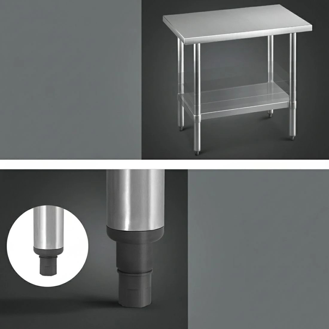 4 Cefito Stainless Steel Kitchen Benches Work Bench 910x610mm 430 - Silver, 4 of 4