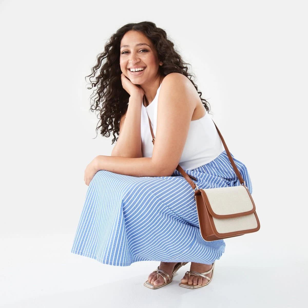 5 Woven Contrast Crossbody Bag Nat Tan, 5 of 6